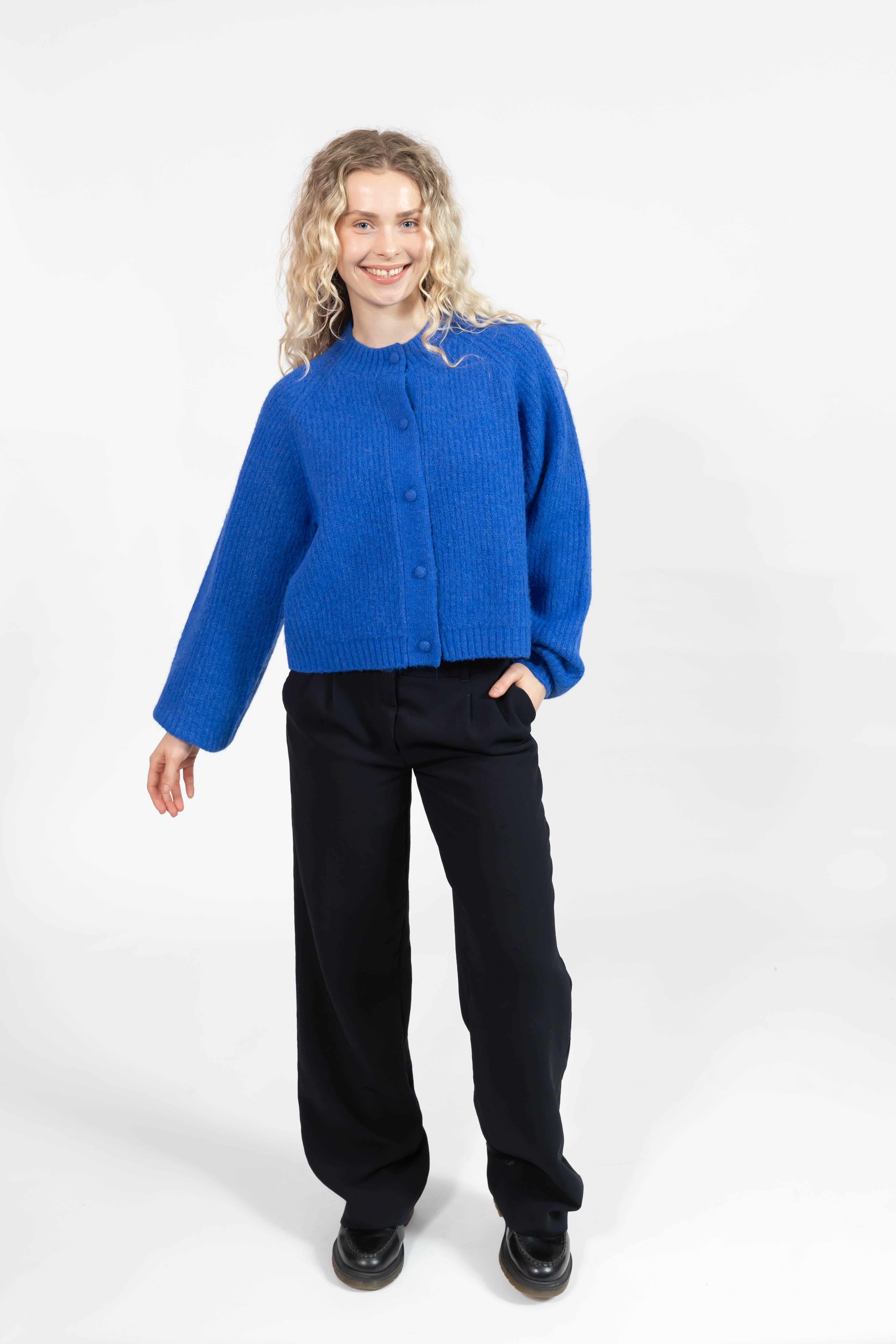 Esther Short Cardigan in Cobalt Blue – Smash + Tess