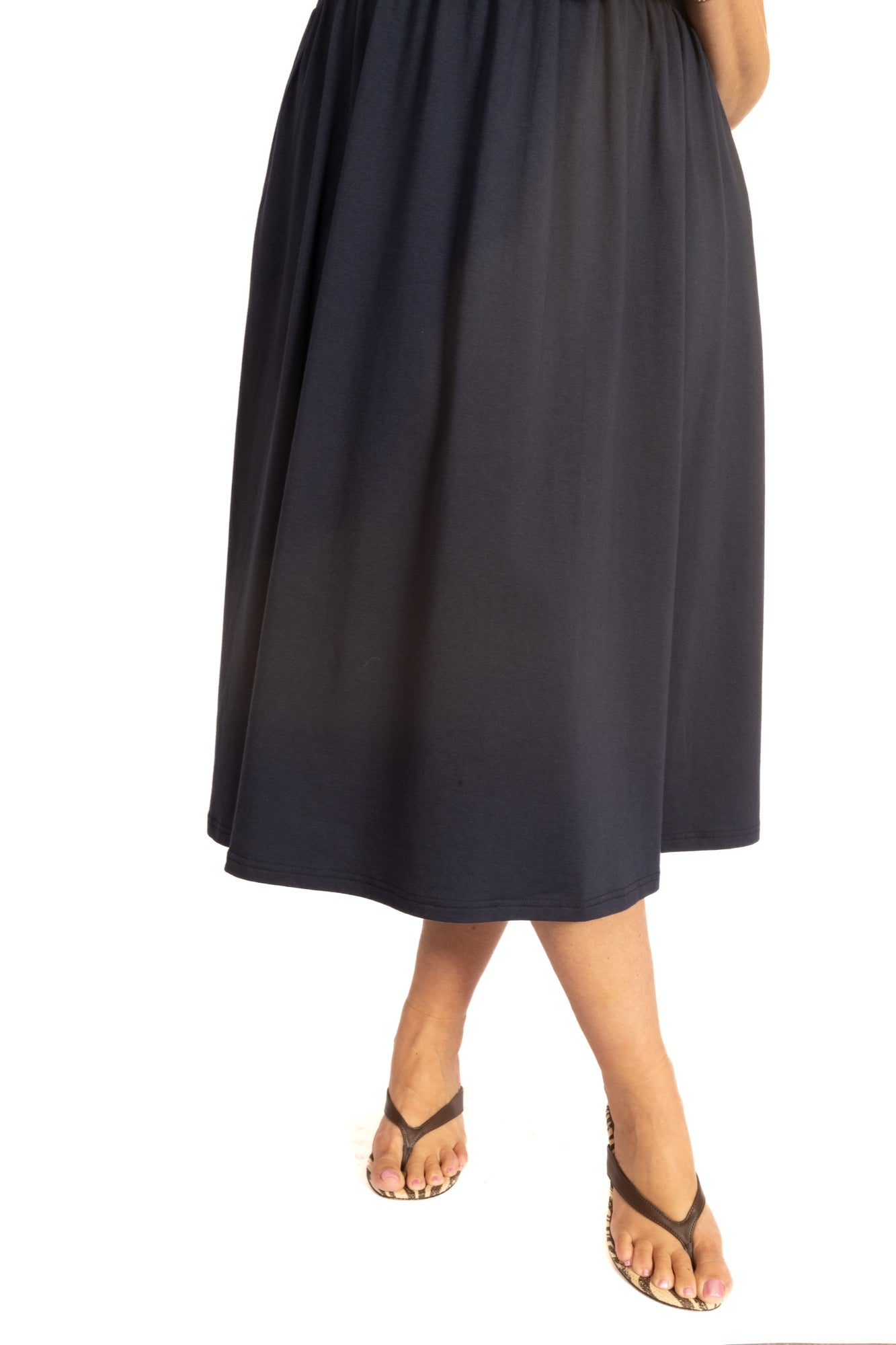 Finley Midi Dress in Navy