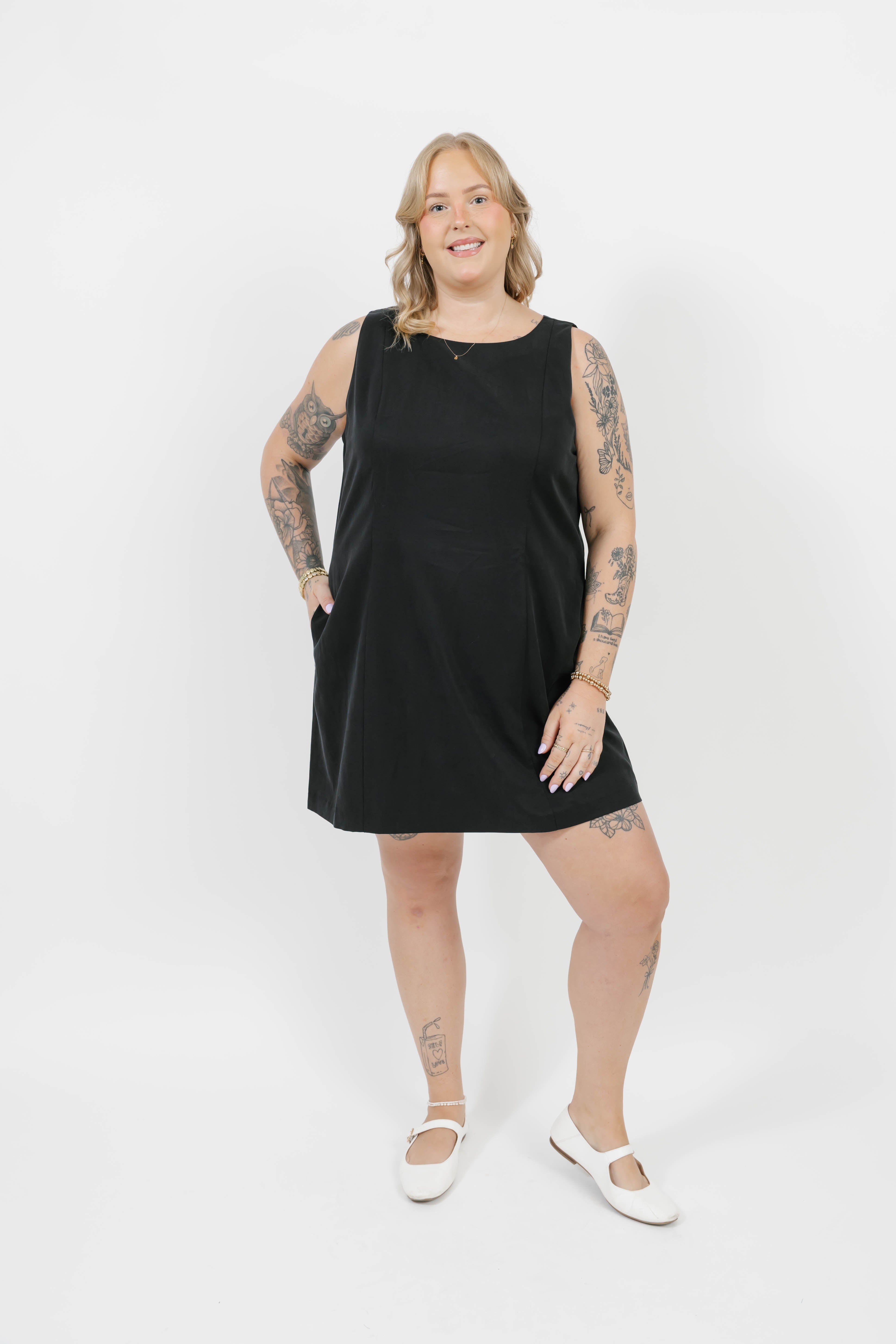 Aaliyah Mini Dress in Soft Black
