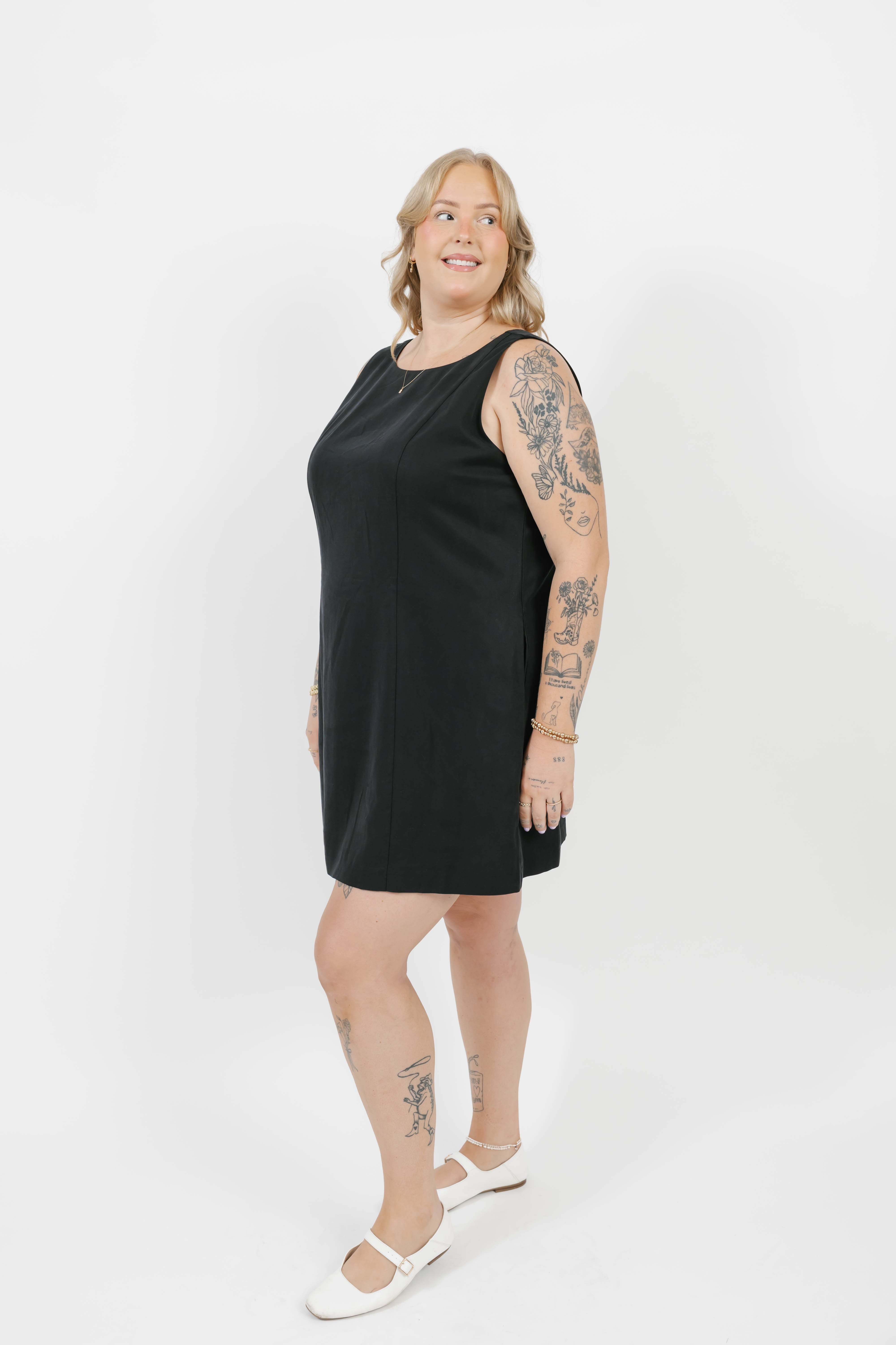 Aaliyah Mini Dress in Soft Black