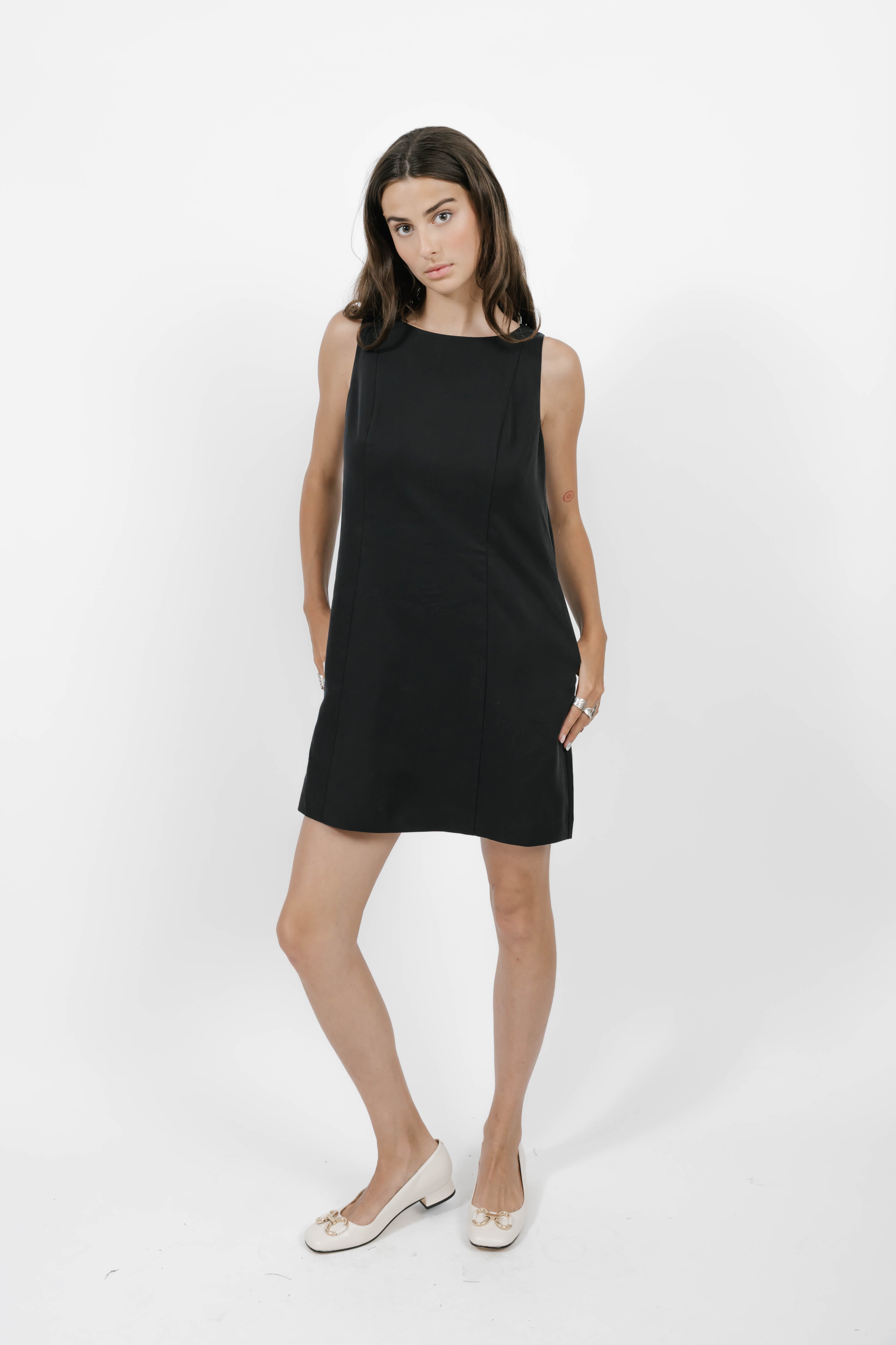 Aaliyah Mini Dress in Soft Black