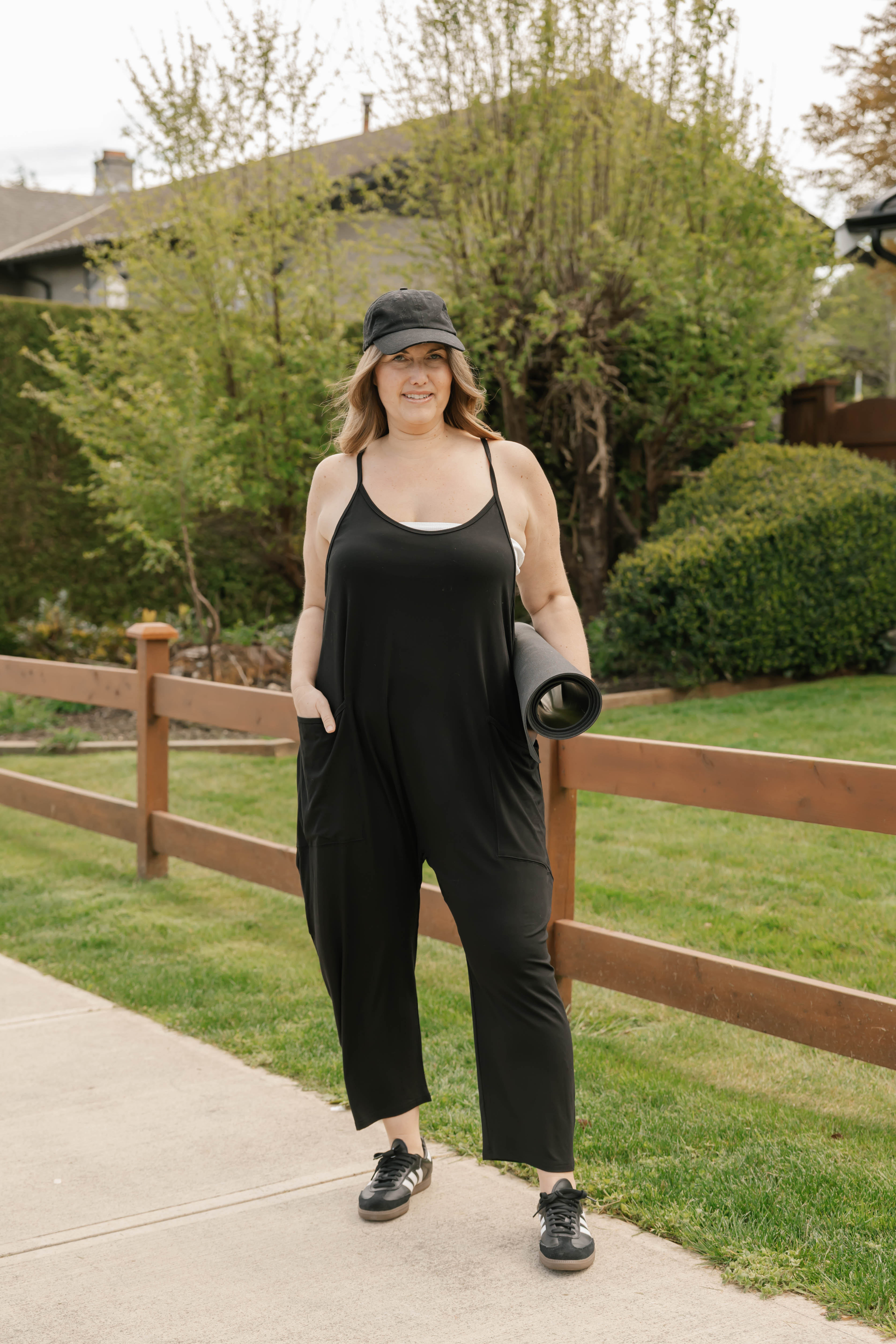 Abigael Romper in Midnight Black