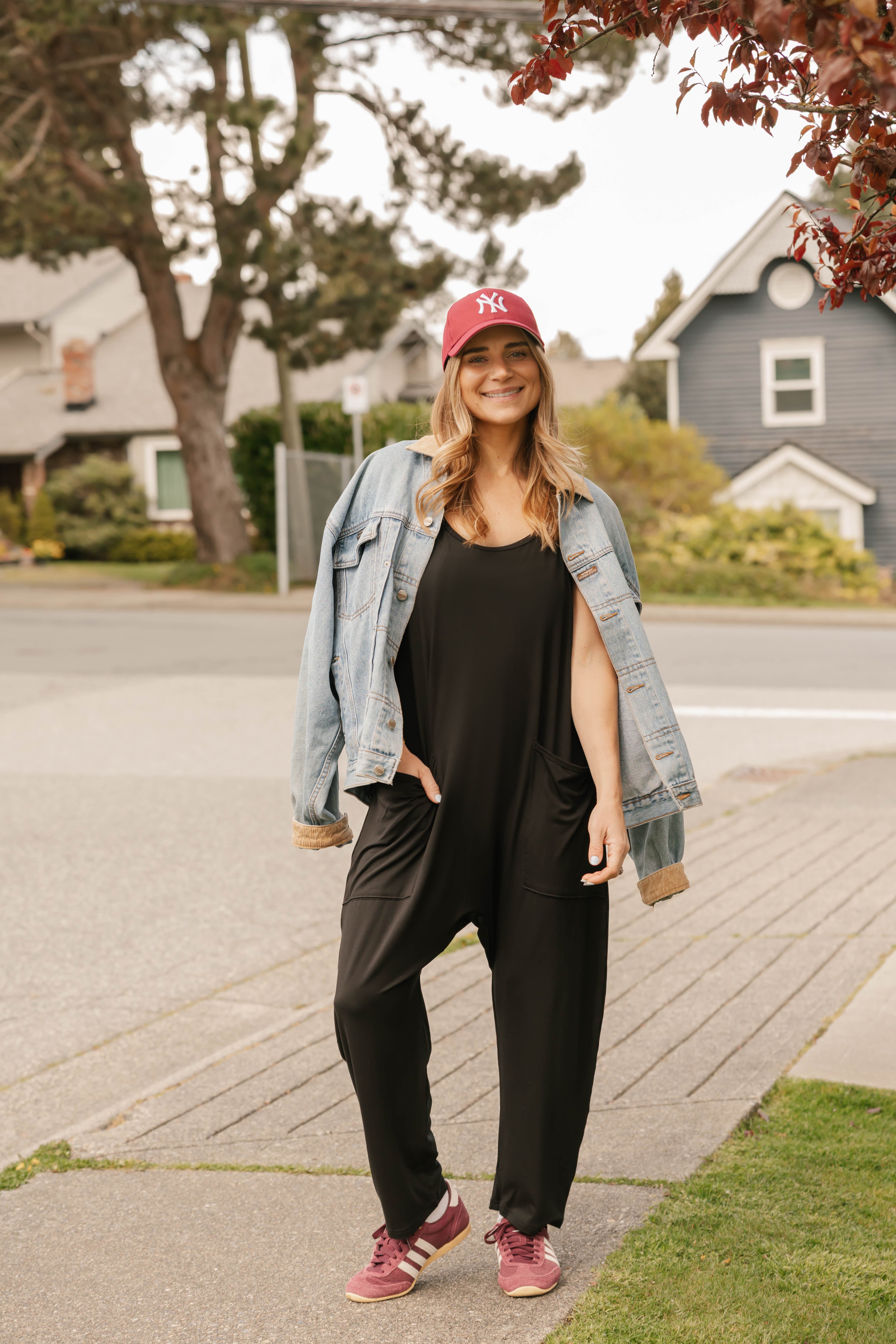 Abigael Romper in Midnight Black