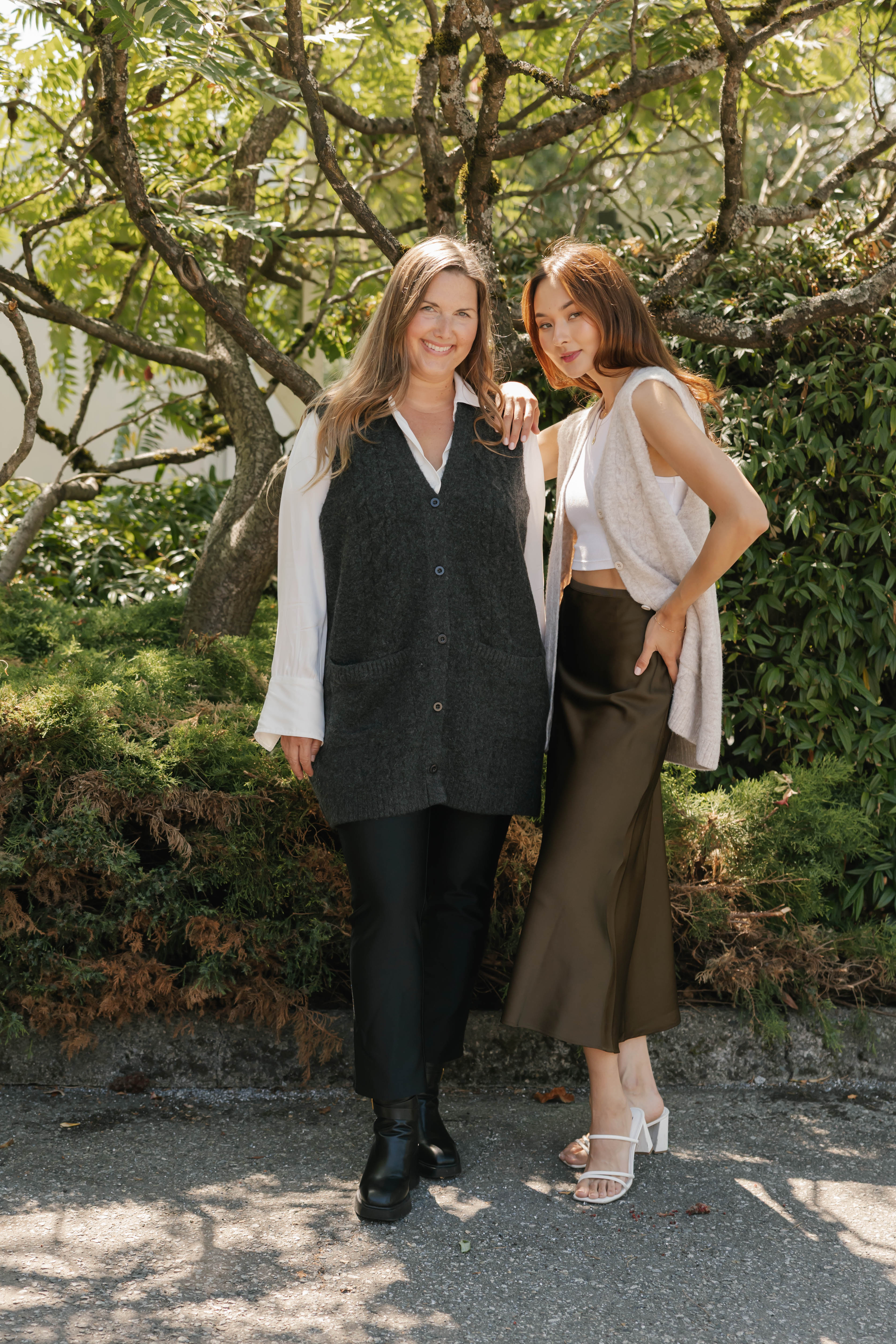 Adeline Cable Vest in Oatmeal