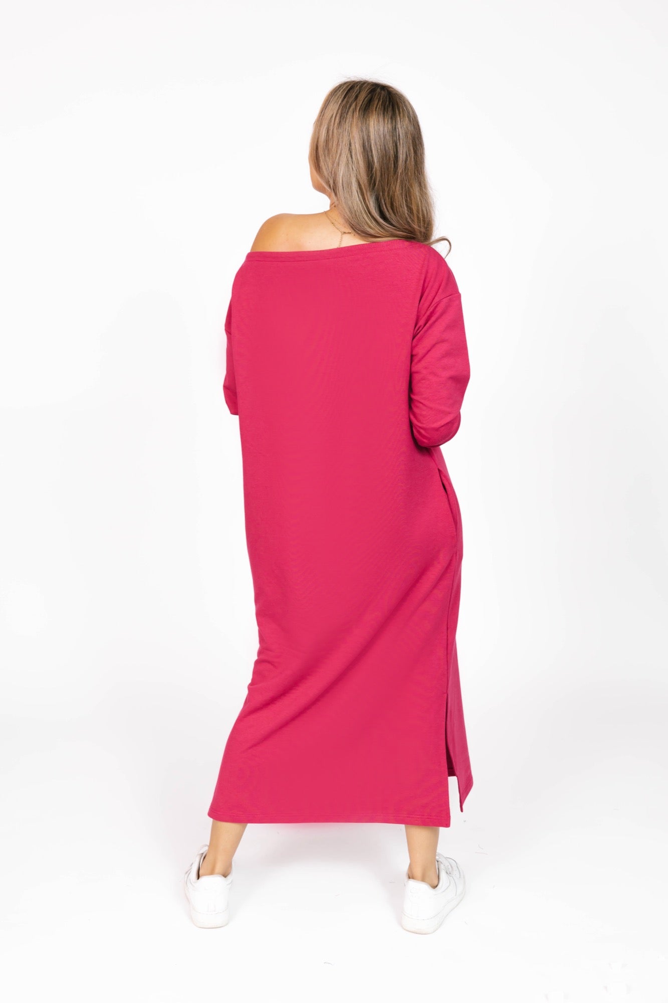 All Day Midi Dress in Berry