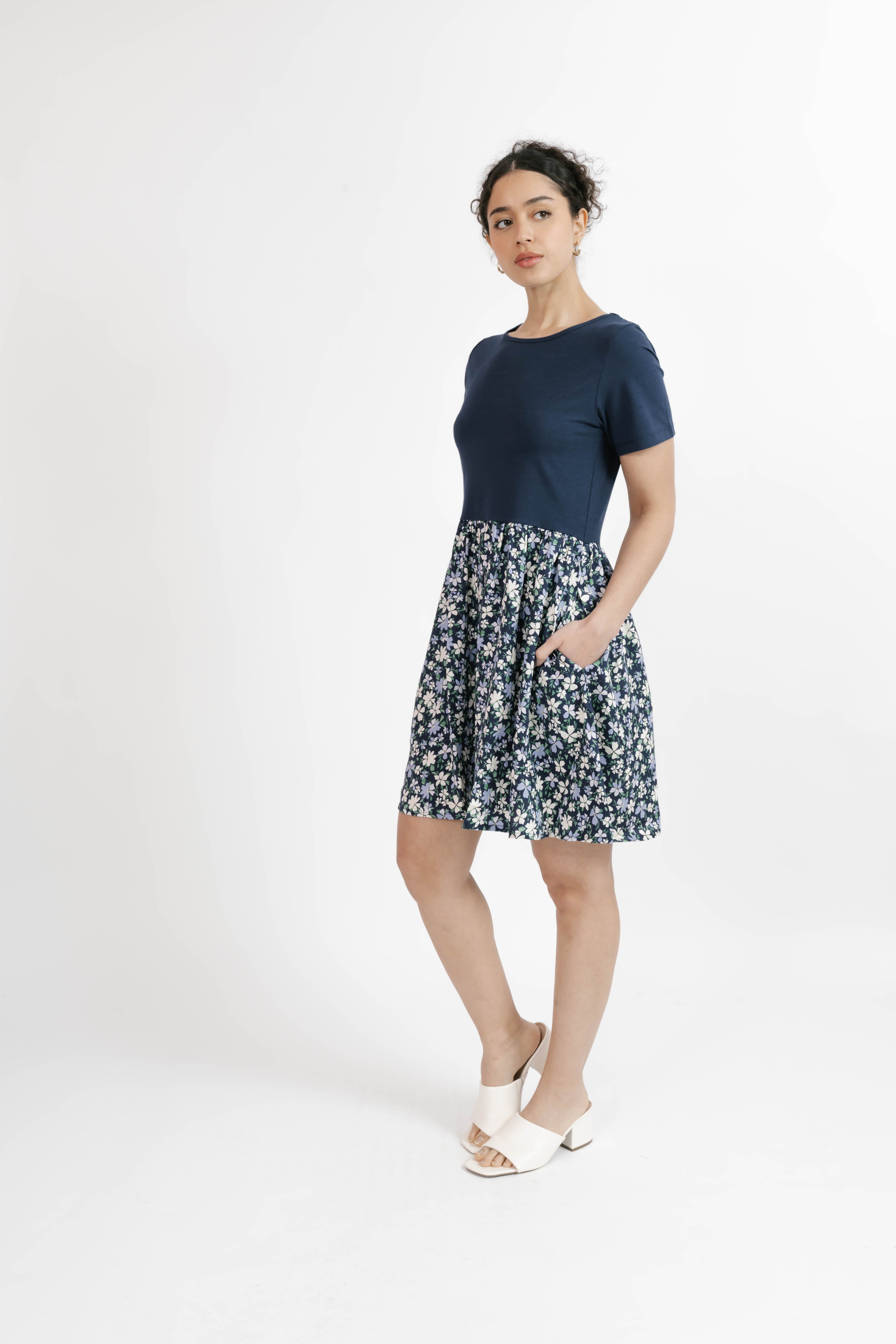 Andi Mini Dress in Navy/Floral