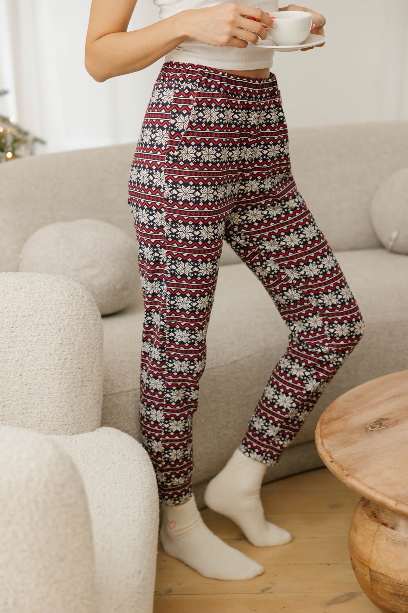 Anyday Jogger in Red Fair Isle