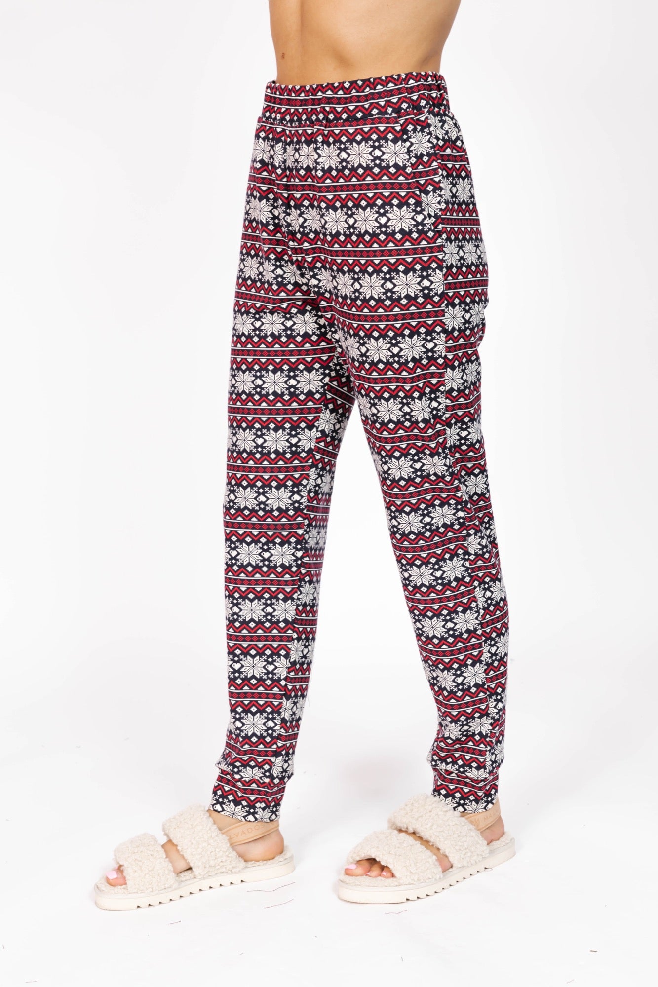 Anyday Jogger in Red Fair Isle