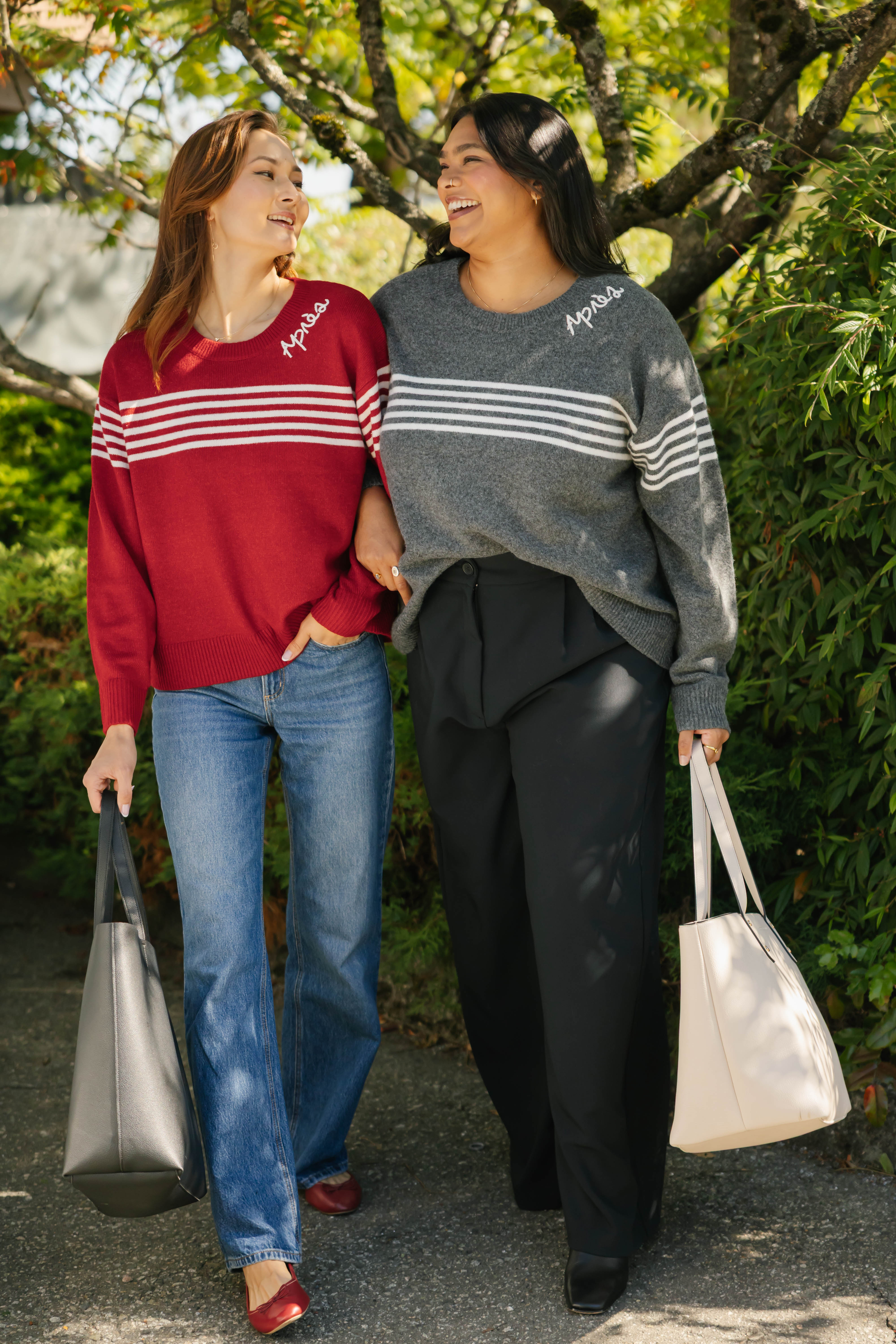 Apres Sweater in Red/Ivory