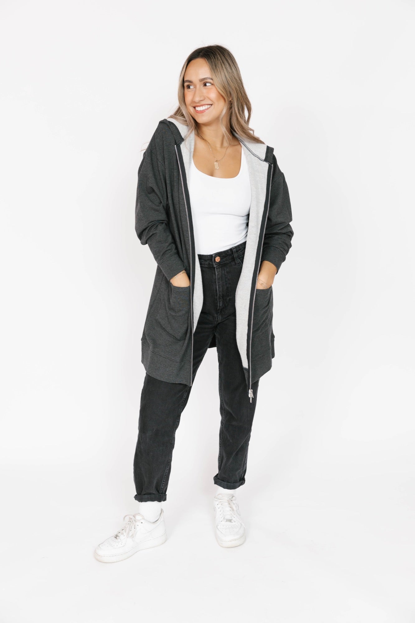 Avery Hoodie in Charcoal Mix