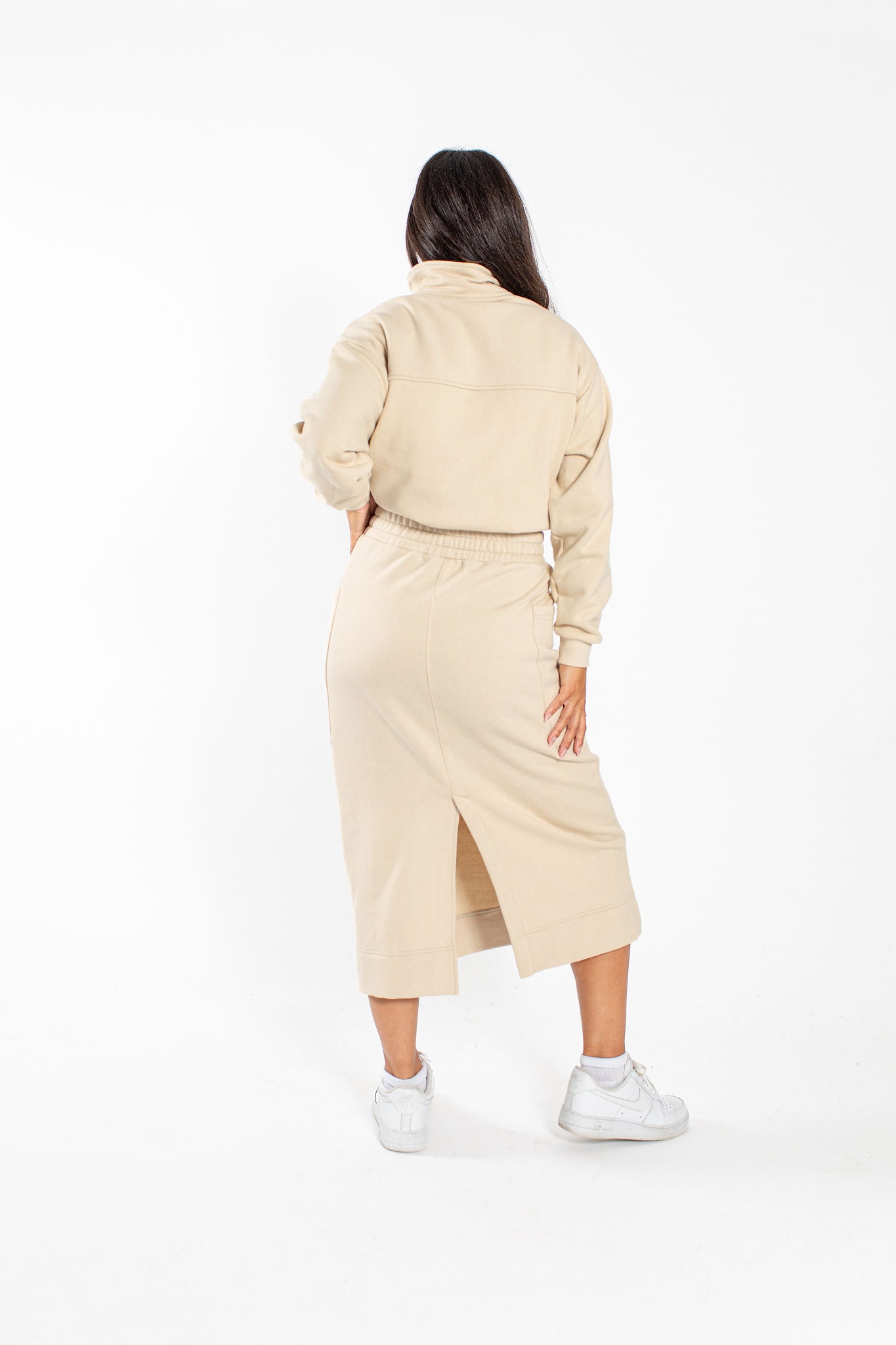 Avery Midi Skirt in Parchment
