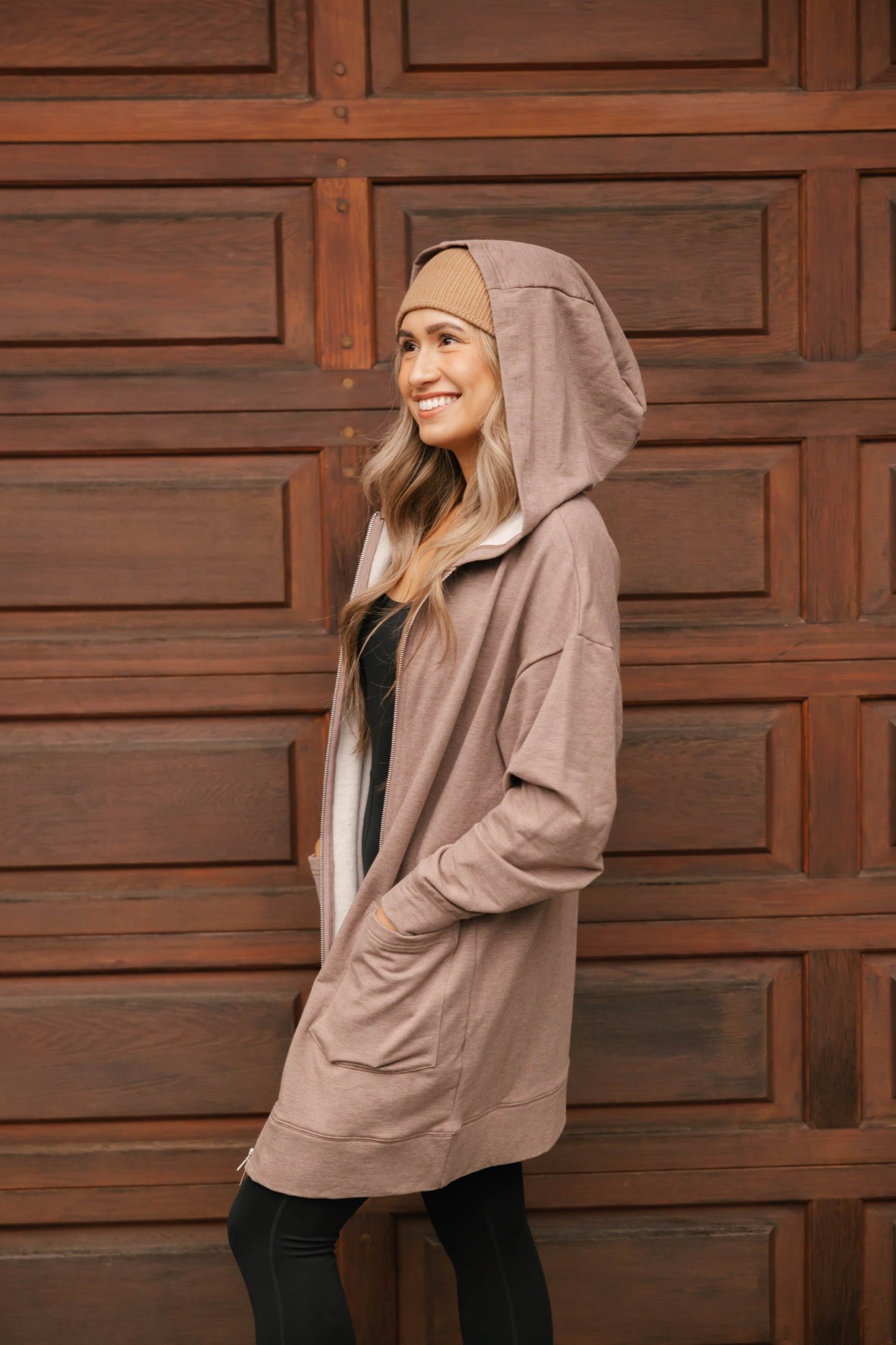 Avery Hoodie in Mocha Brown