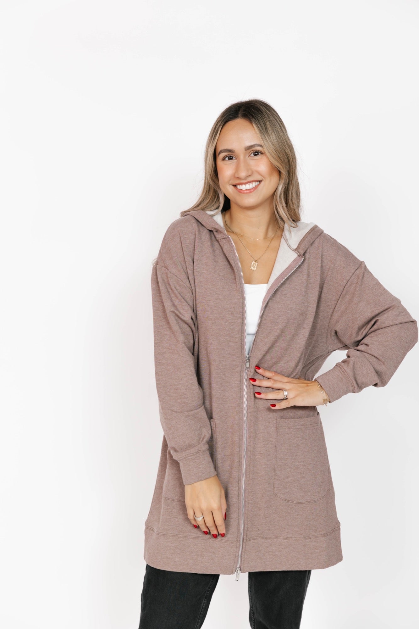 Avery Hoodie in Mocha Brown