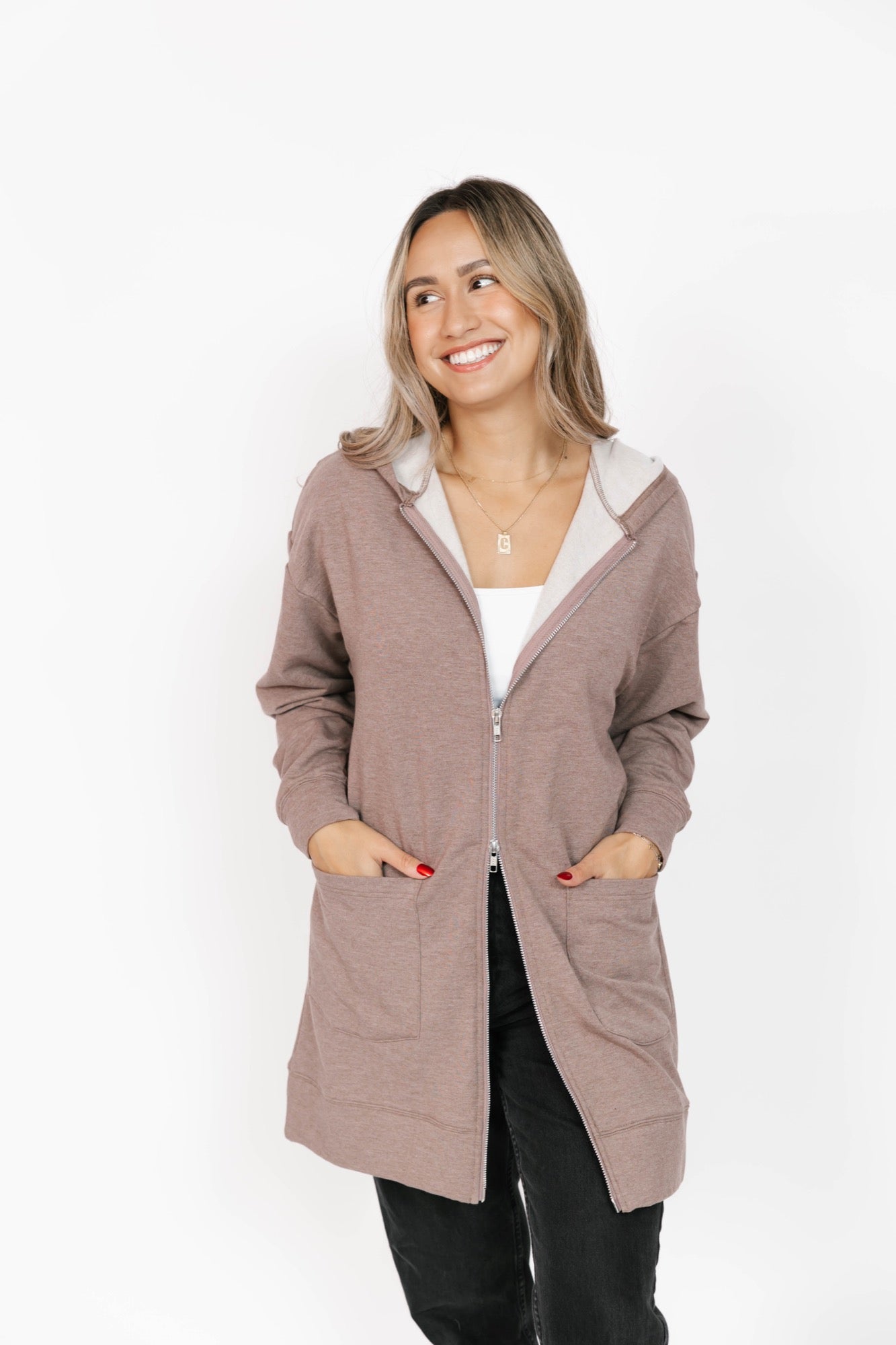 Avery Hoodie in Mocha Brown