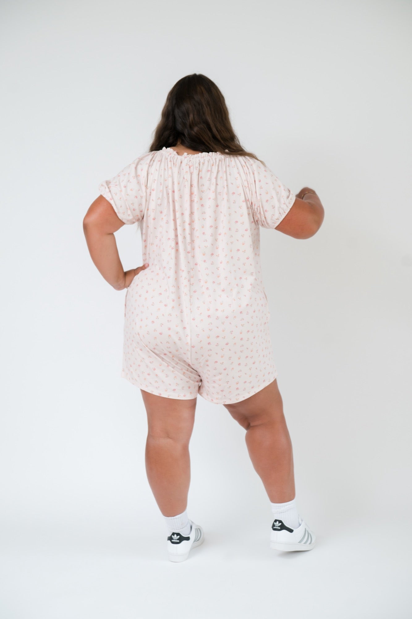 Babydoll Romper in Pink Floral