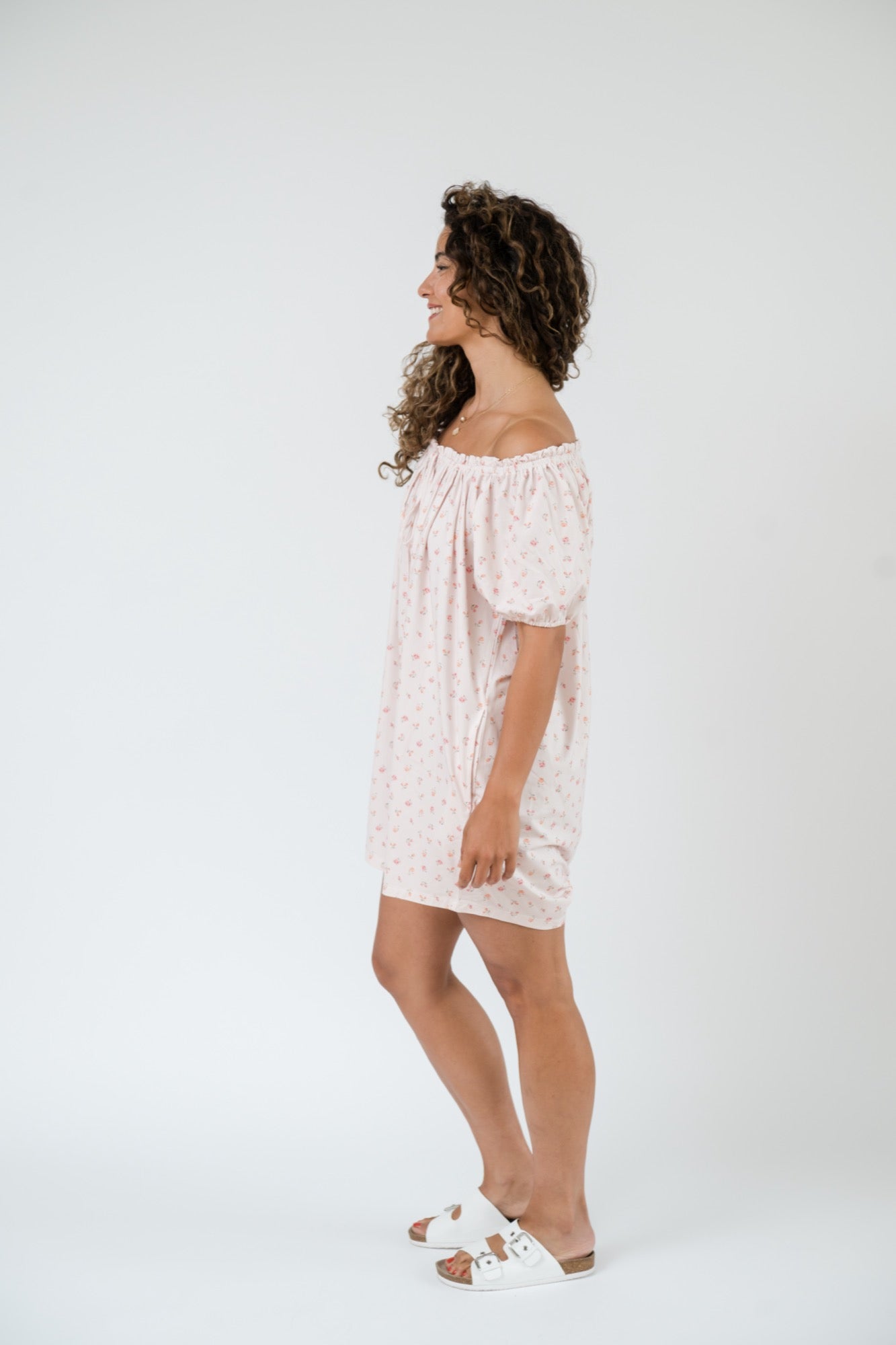 Babydoll Romper in Pink Floral