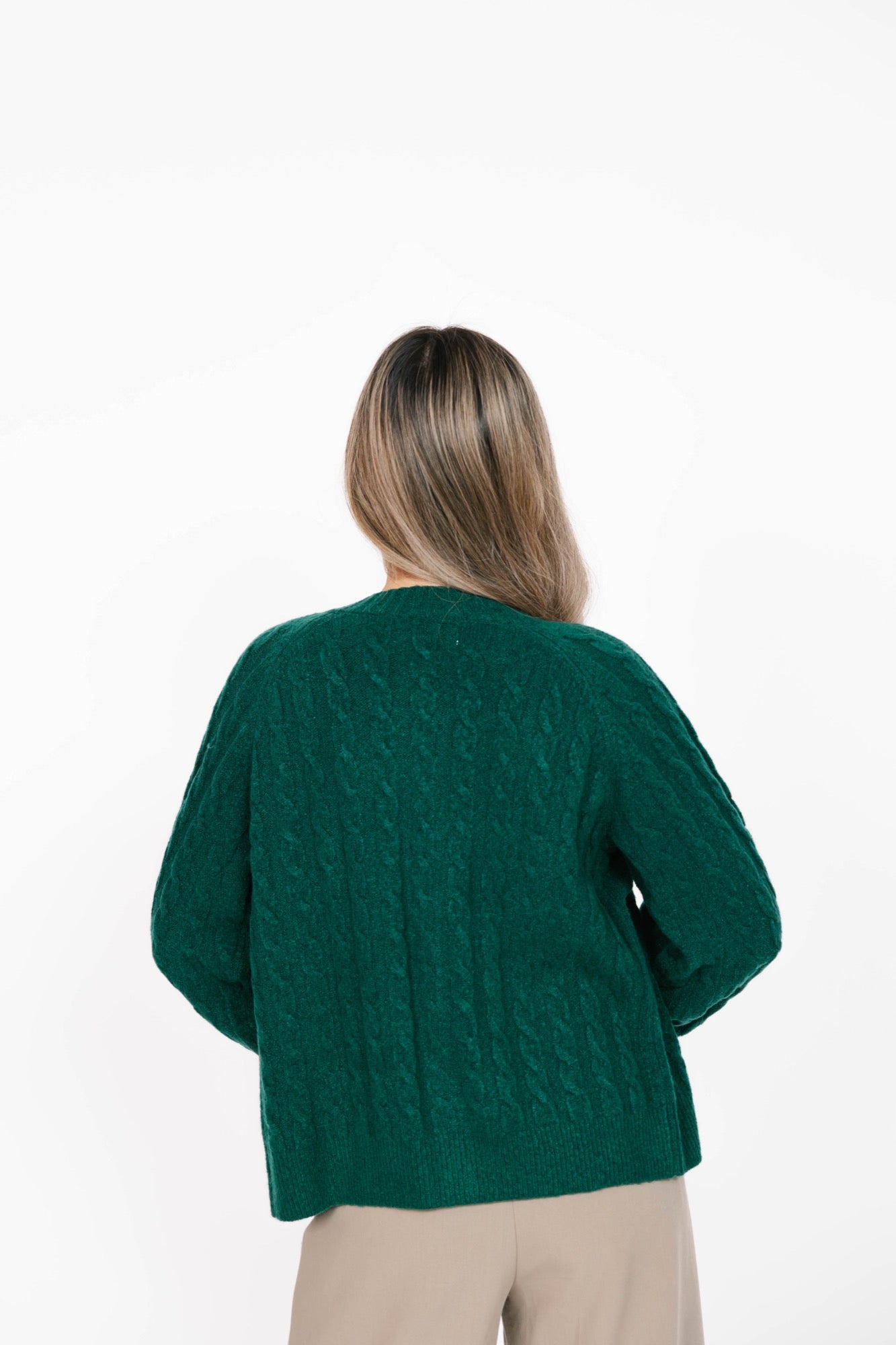 Bella Cardigan in Holiday Green