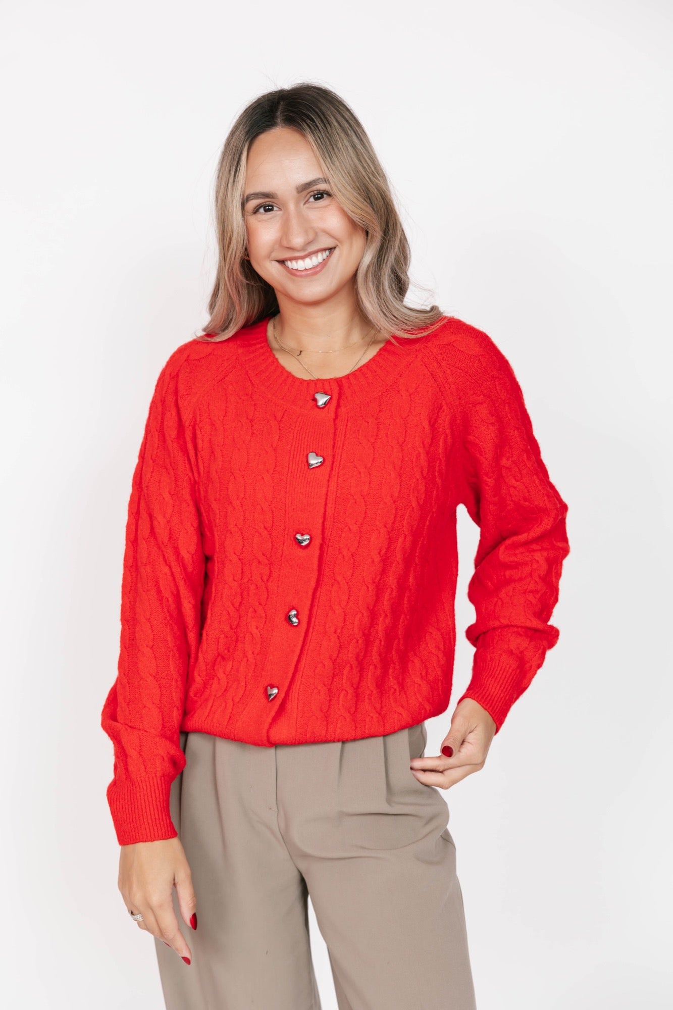 Bella Cardigan in Santa Red