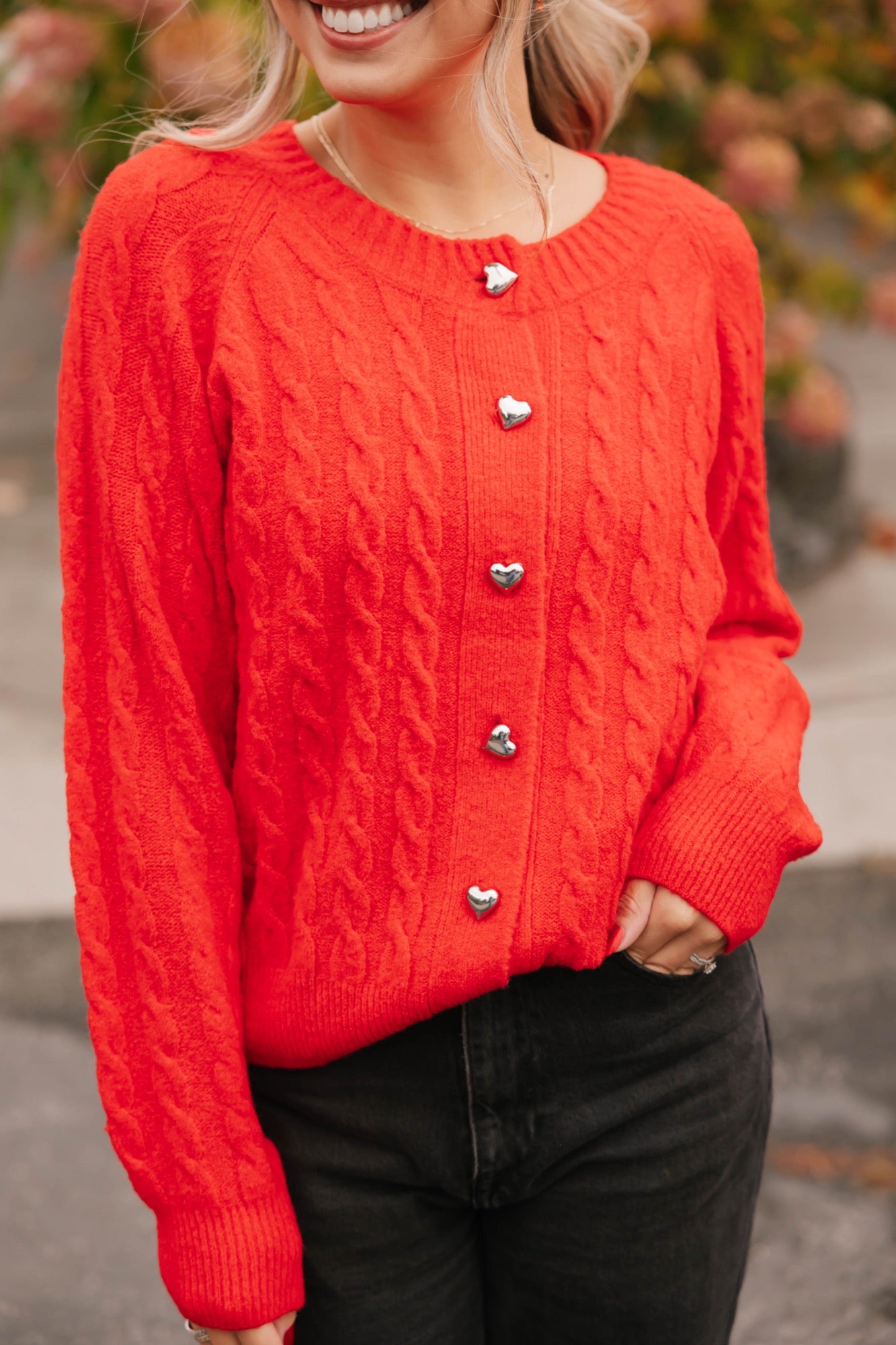 Bella Cardigan in Santa Red