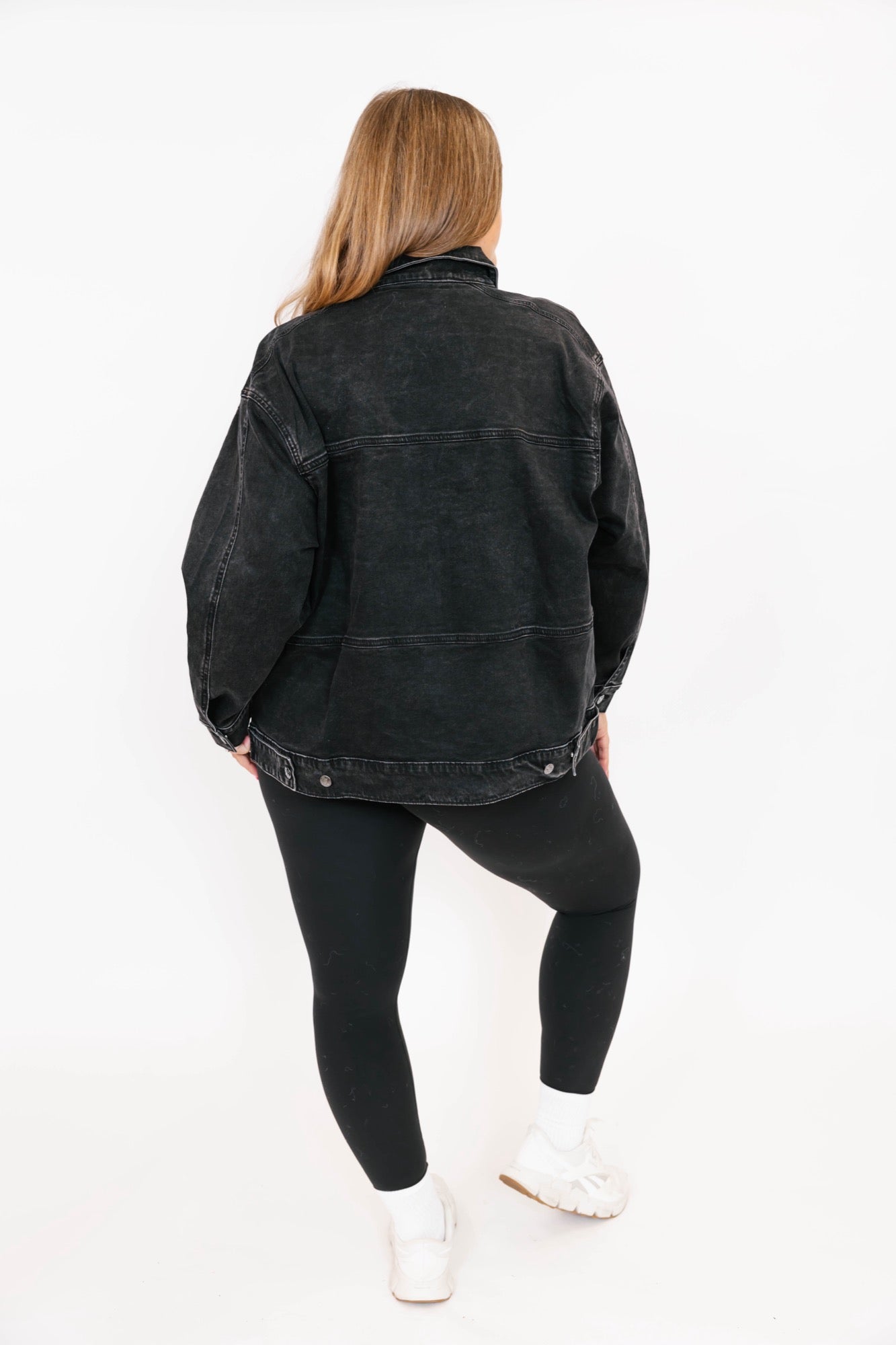 Billie Jean Jacket in Black Wash Denim