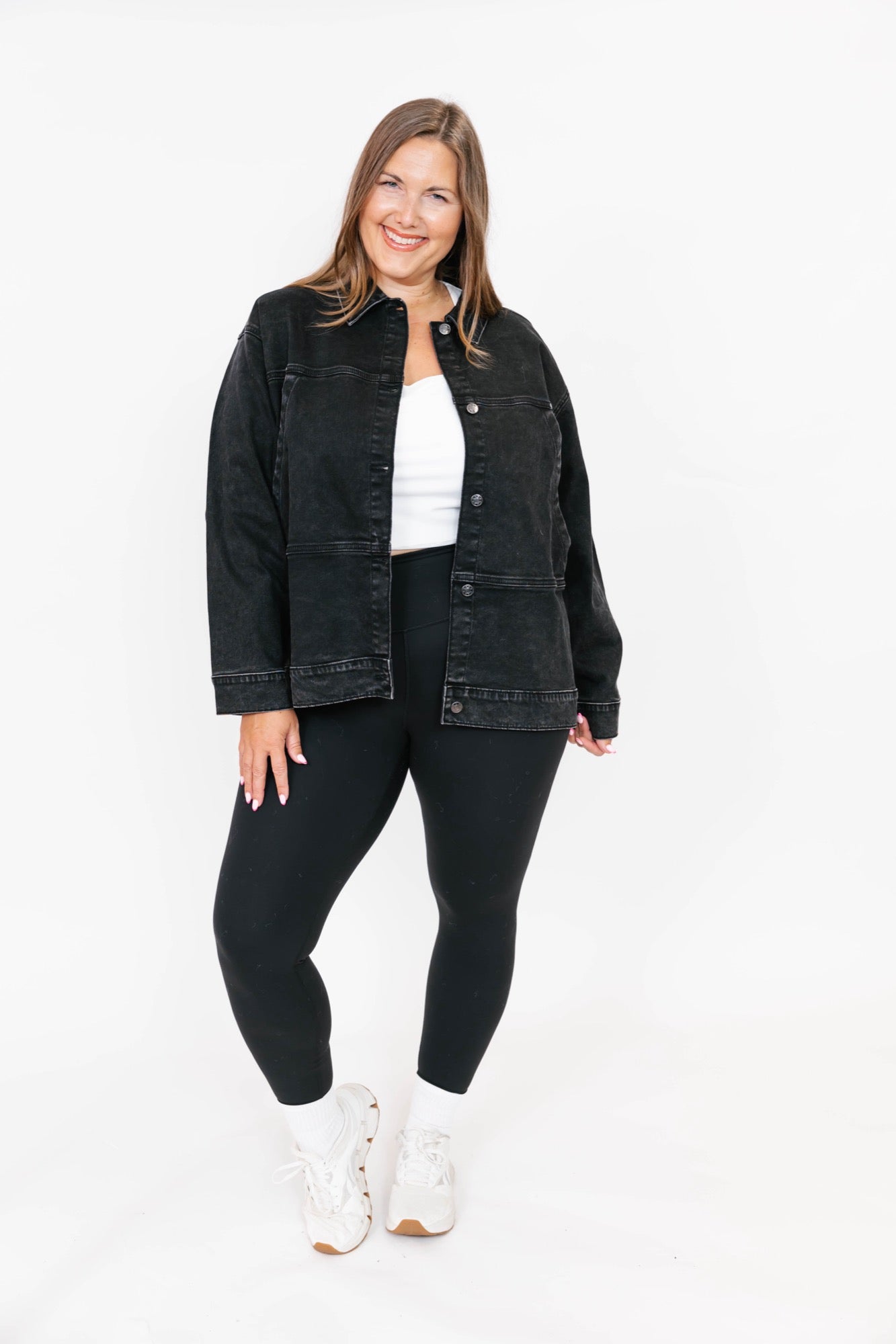 Billie Jean Jacket in Black Wash Denim