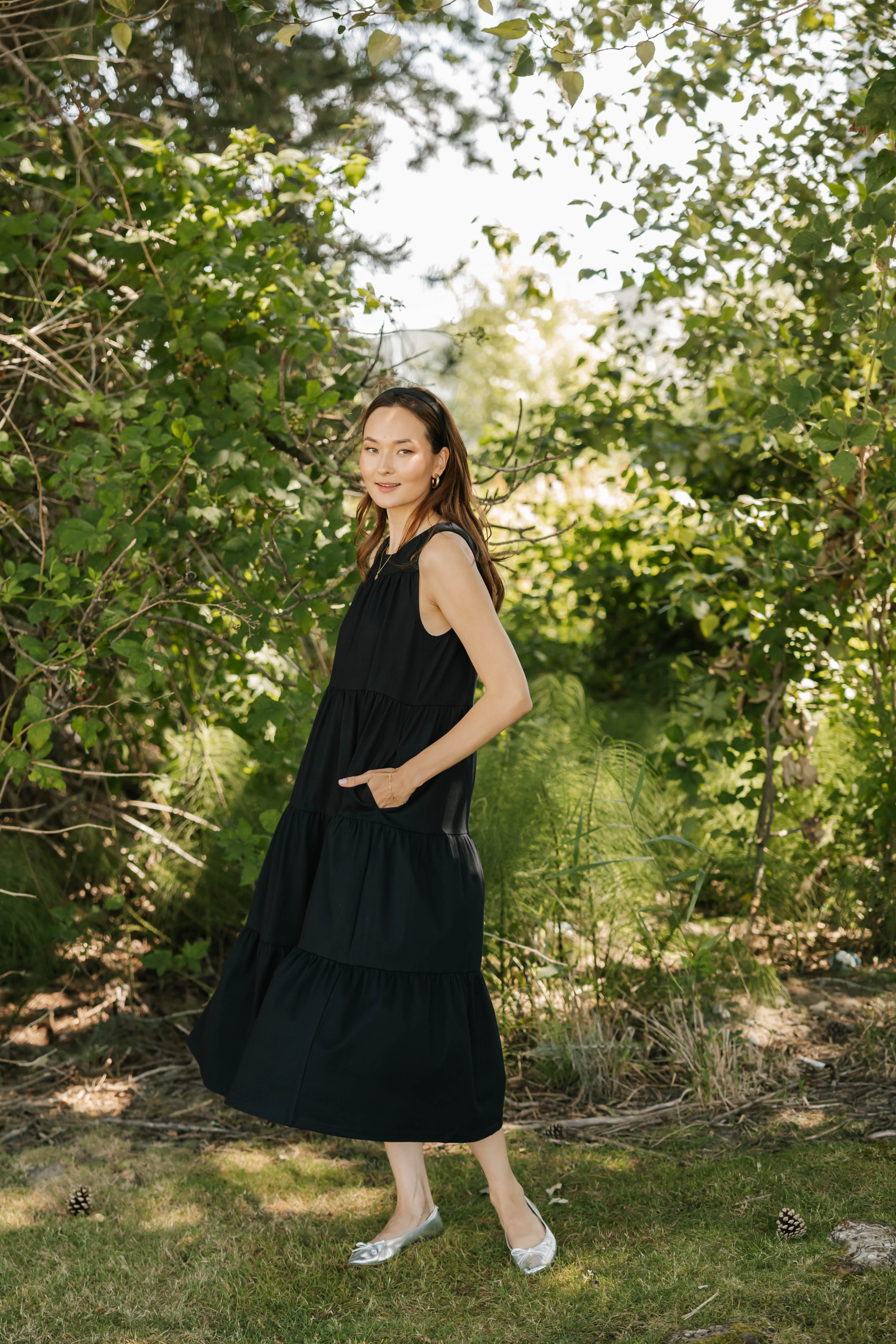 Bria Maxi Dress in Midnight Black