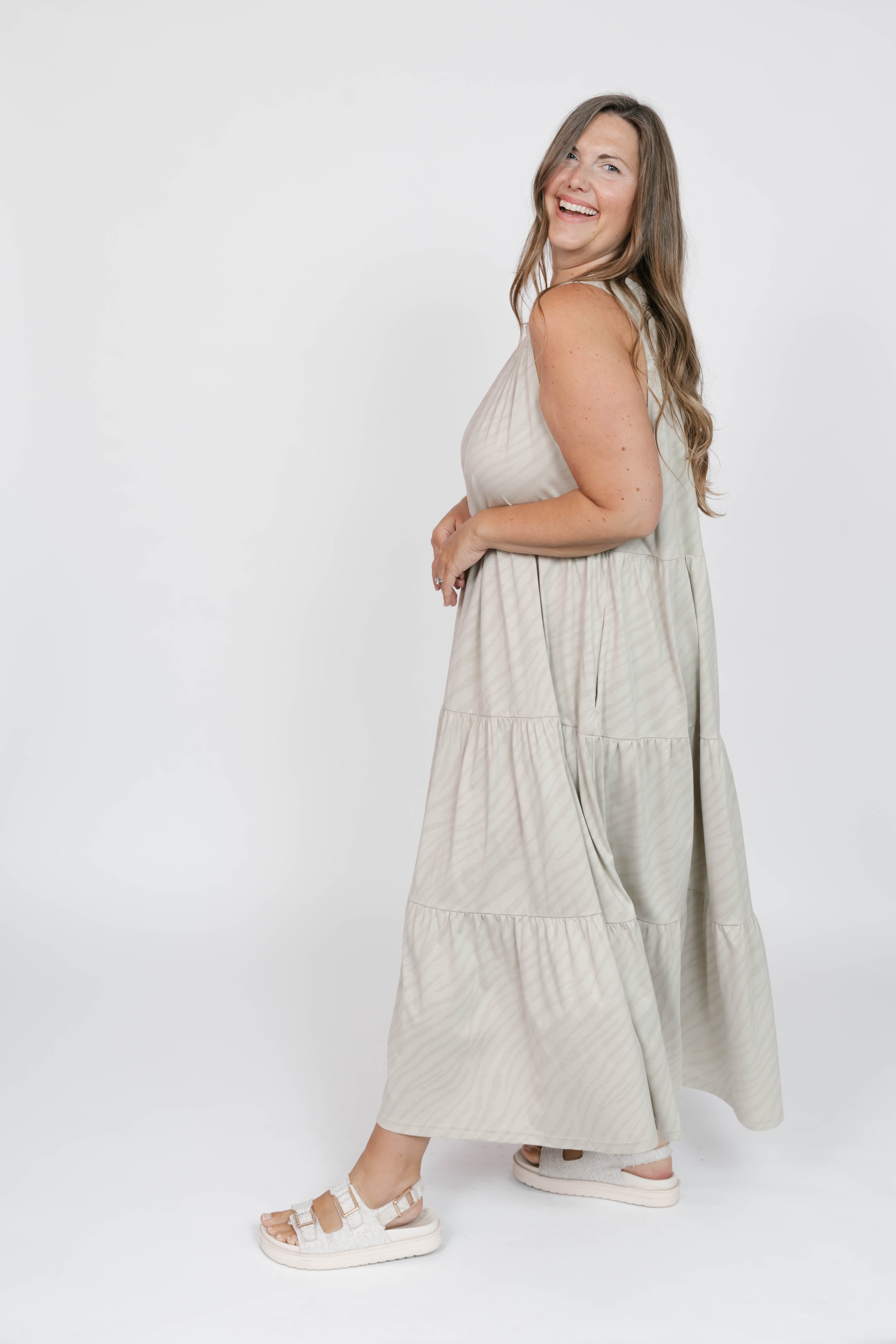 Bria Maxi Dress in Sahara Tiger