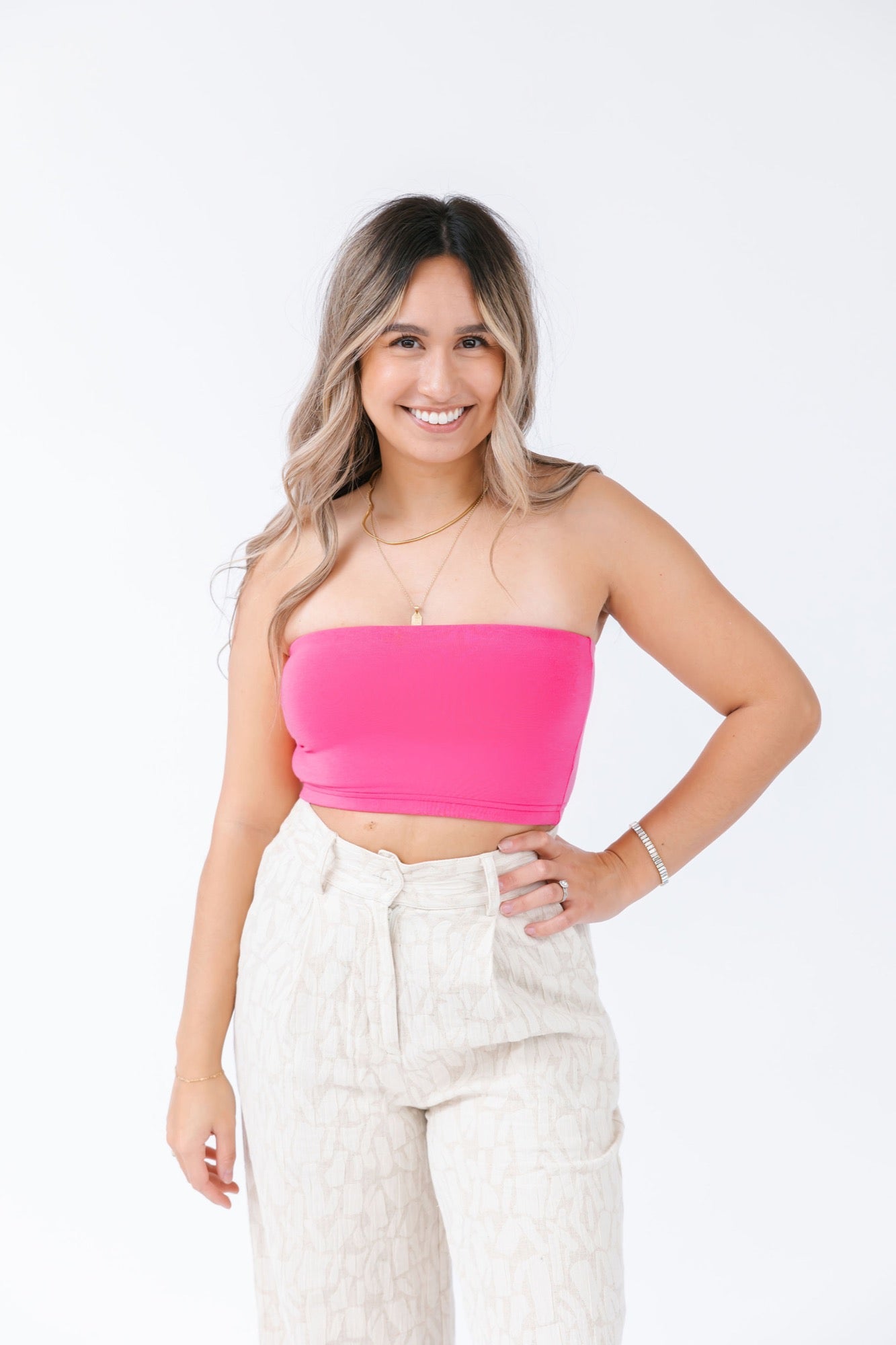 Banging Tube Top in Pop of Pink