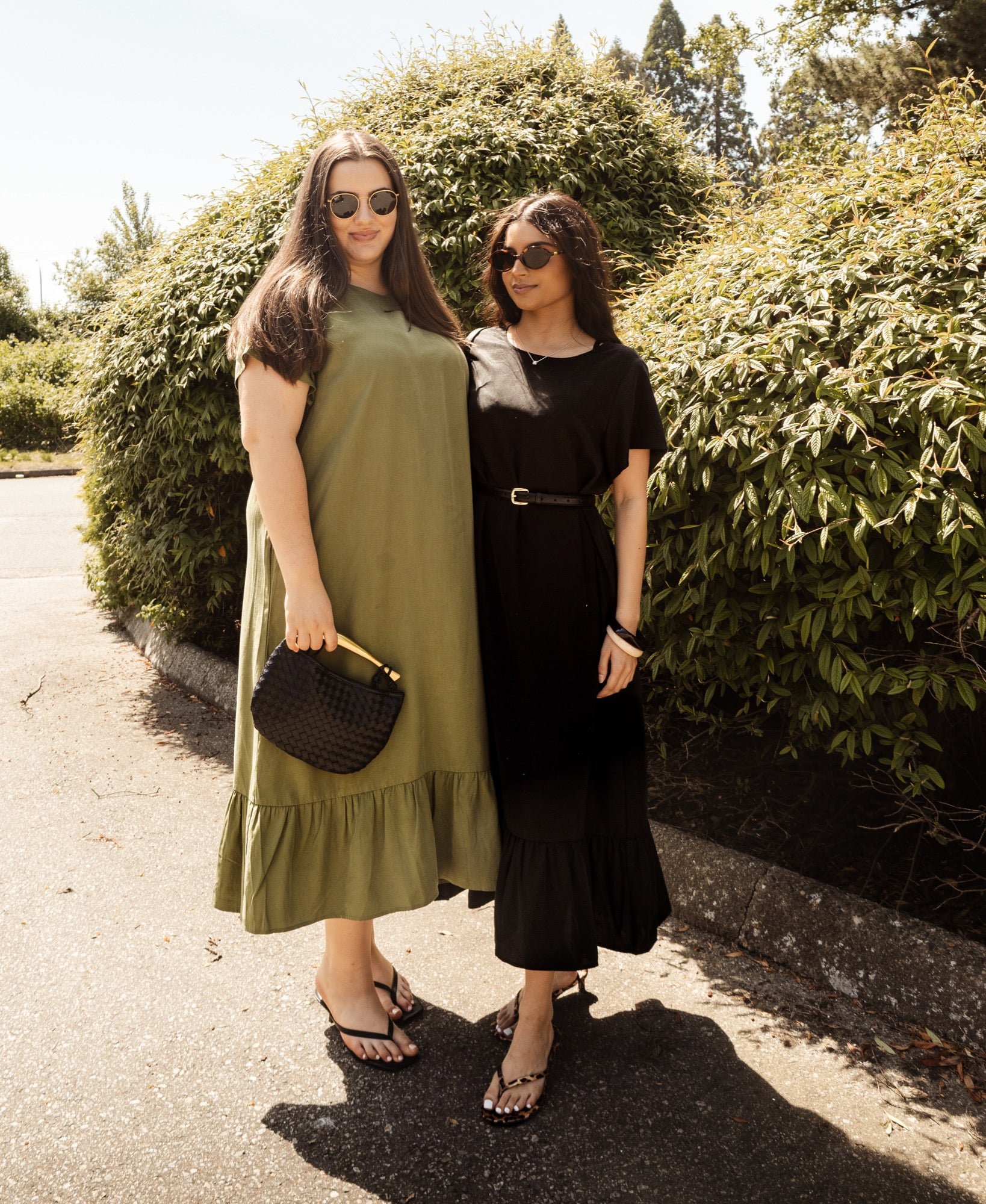 Olivia Midi Dress in Soft Black