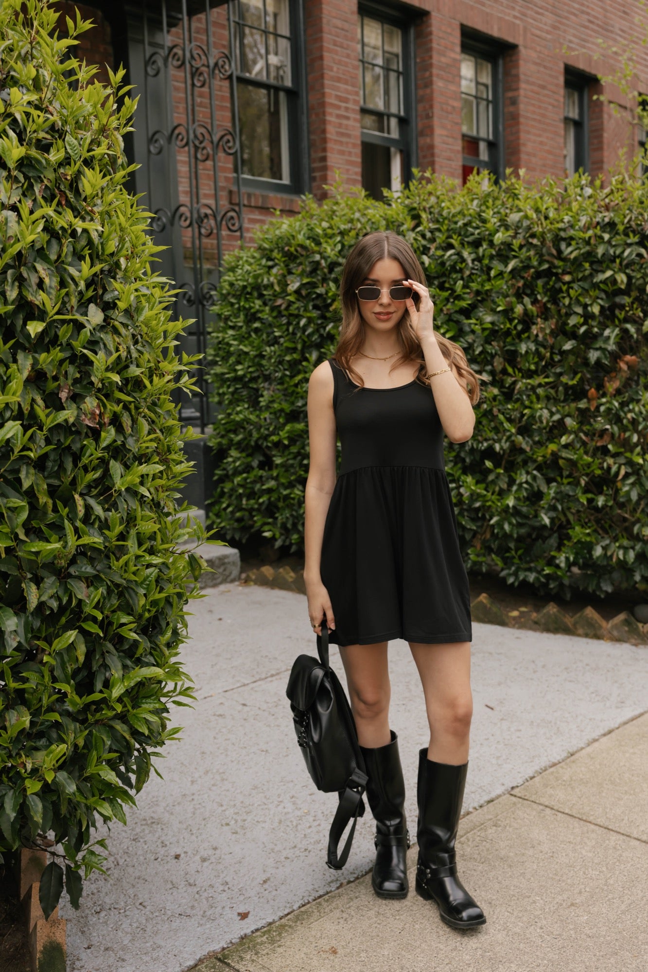 Camille Shorty Romper in Midnight Black