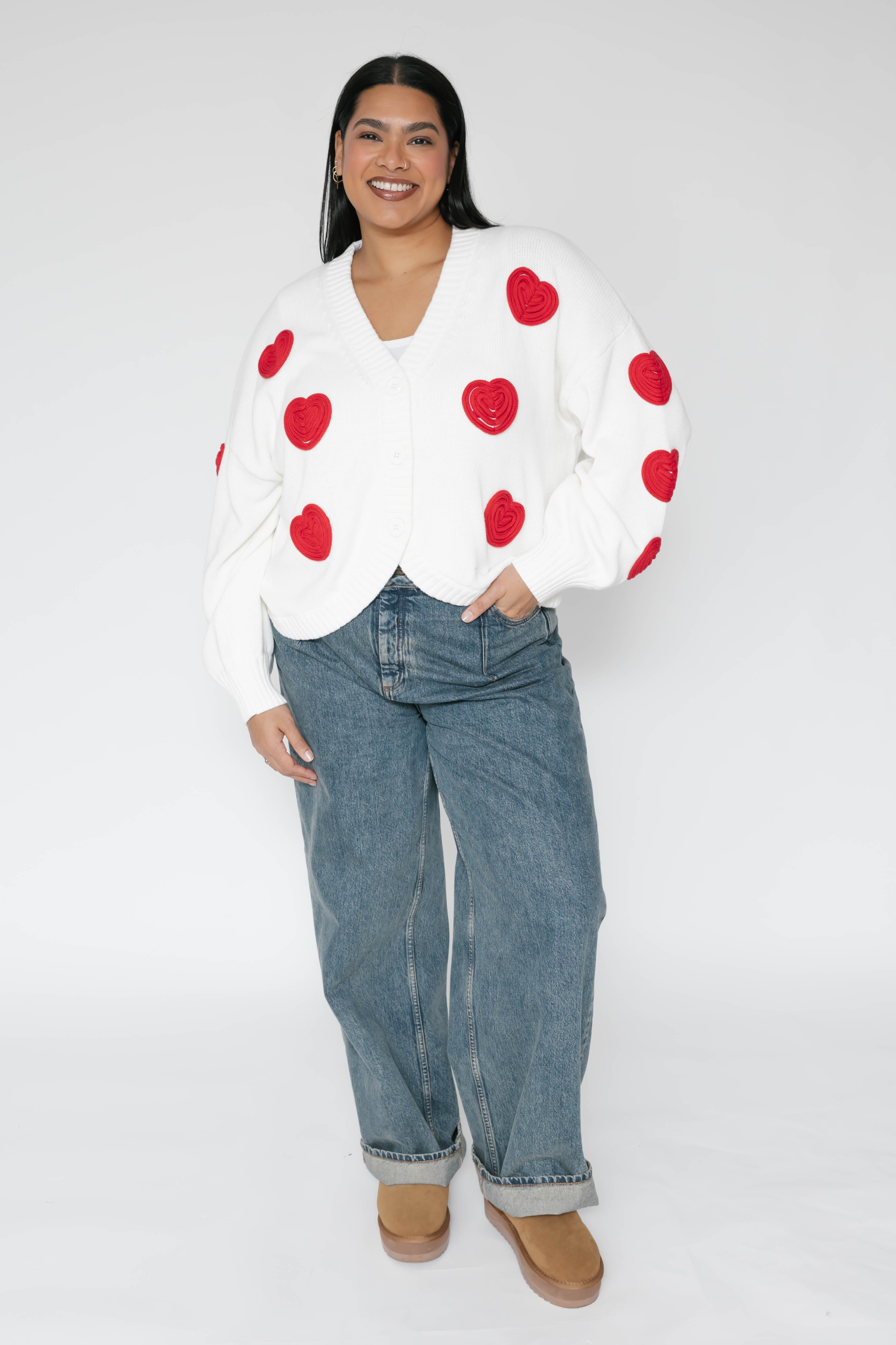 S+T x Auntie Pretty Lover Box in Ivory/Red