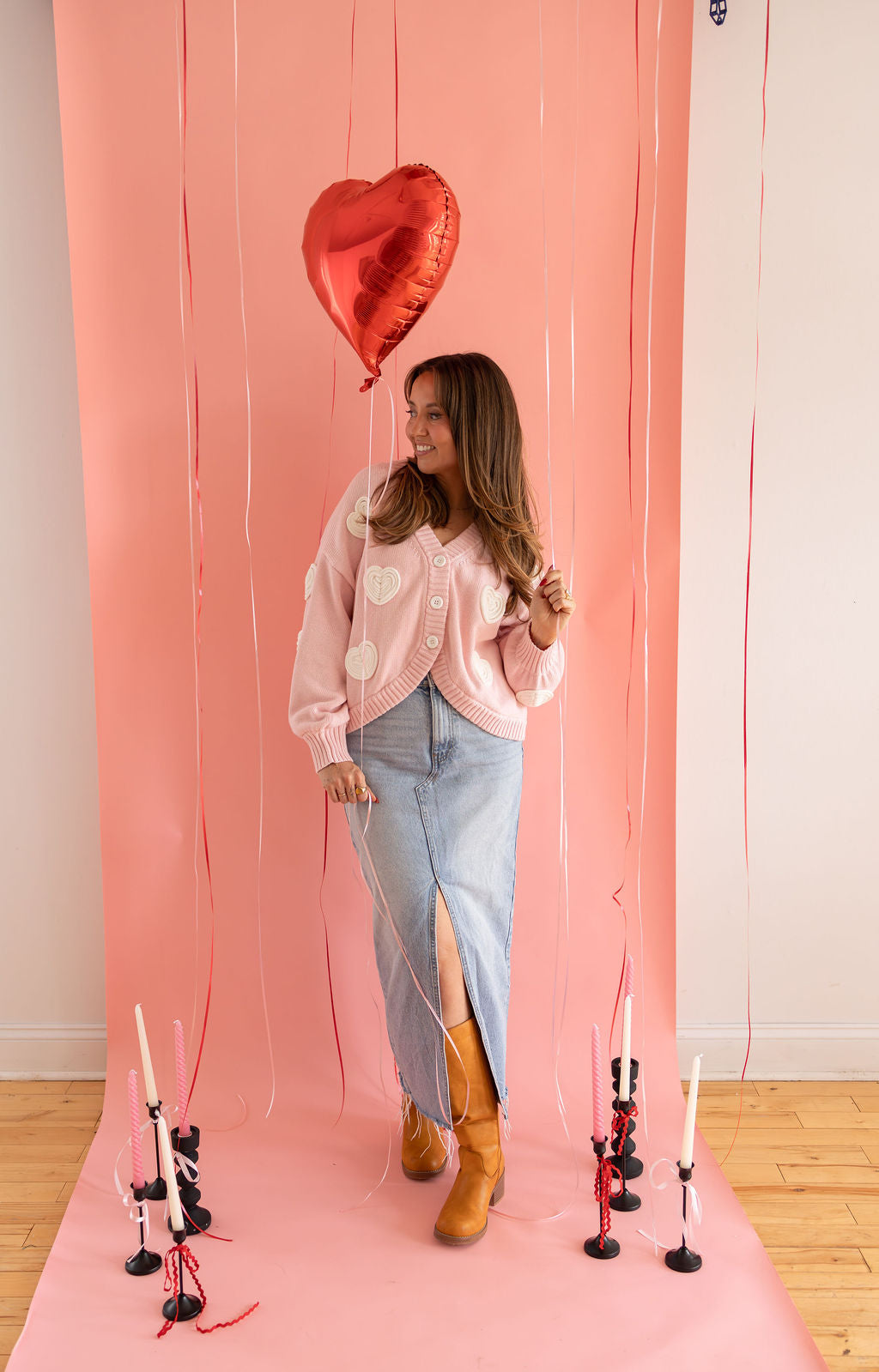 S+T x Auntie Pretty Lover Box in Pink/Ivory