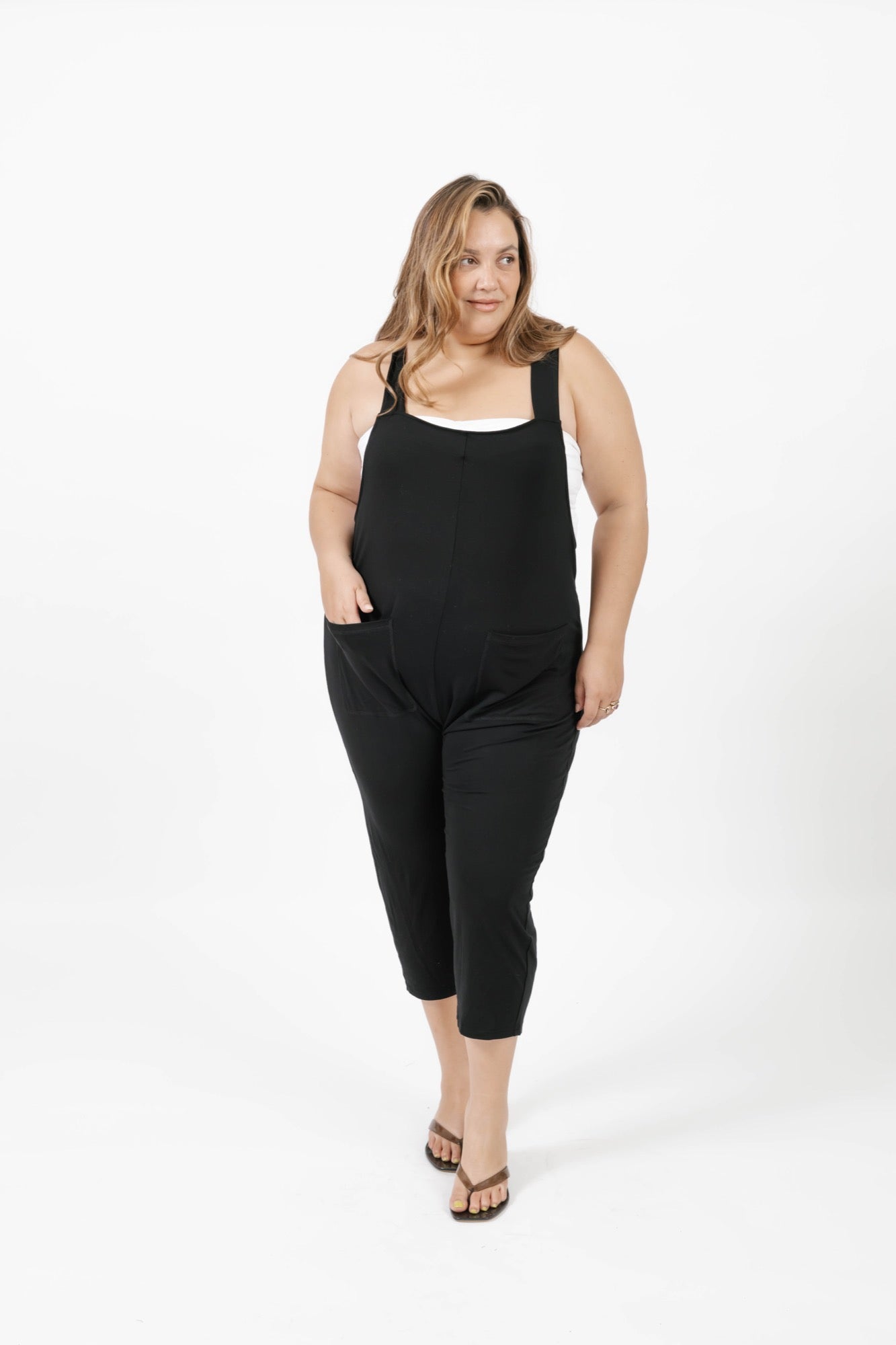 Capri Romperalls in Midnight Black