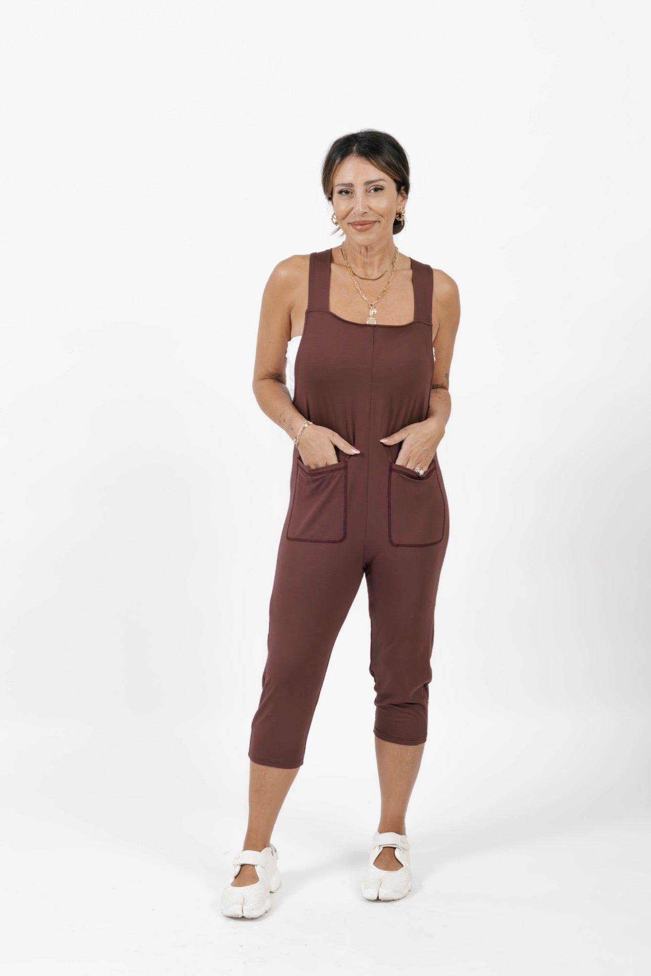 Capri Romperalls in Cedarwood