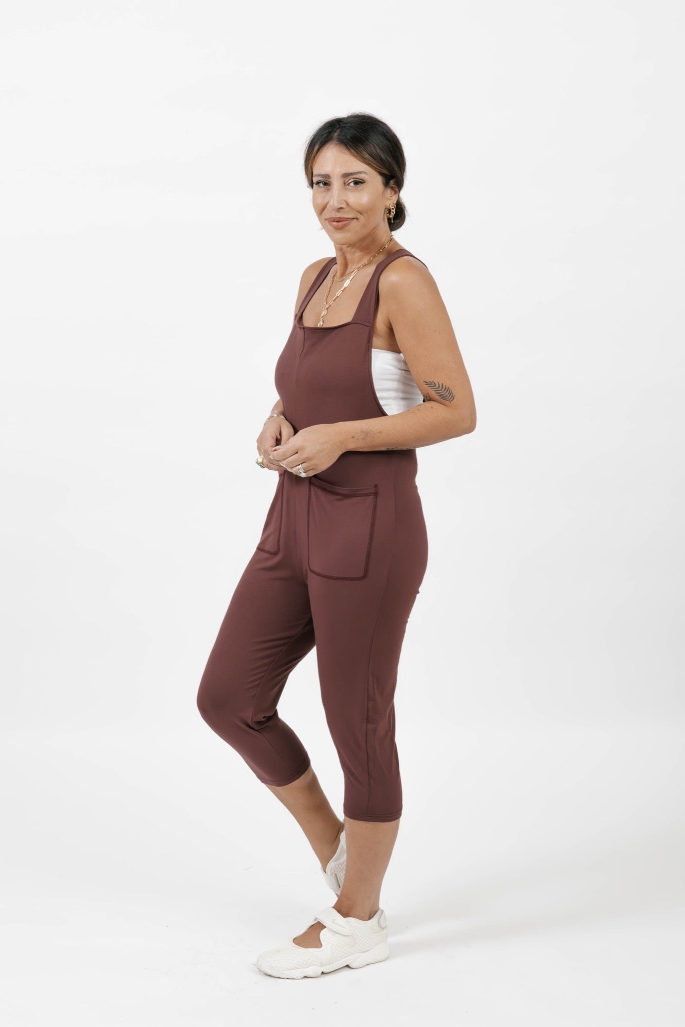 Capri Romperalls in Cedarwood