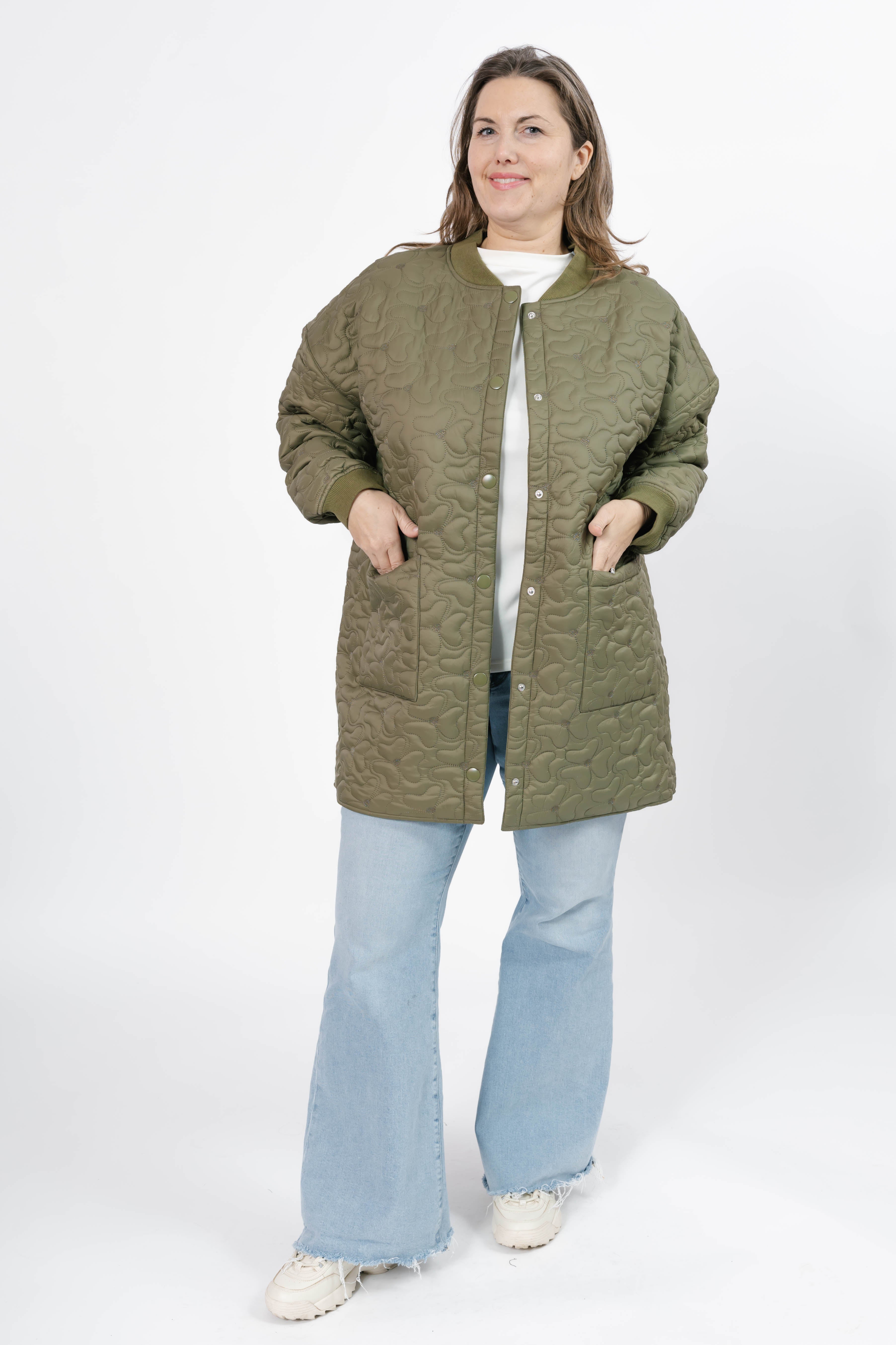 Carson Quilted Jacket in Burnt Olive