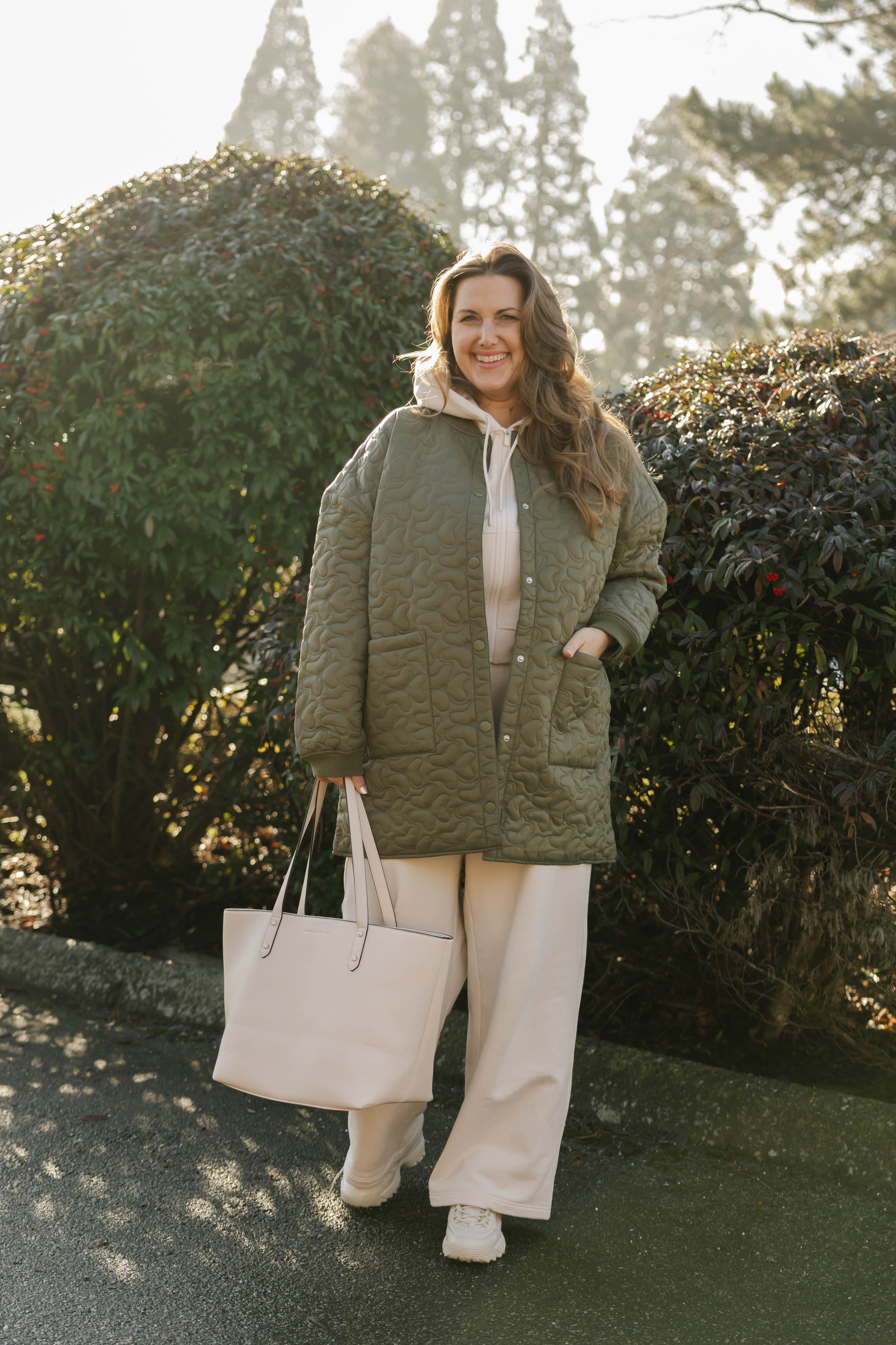 Carson Quilted Jacket in Burnt Olive