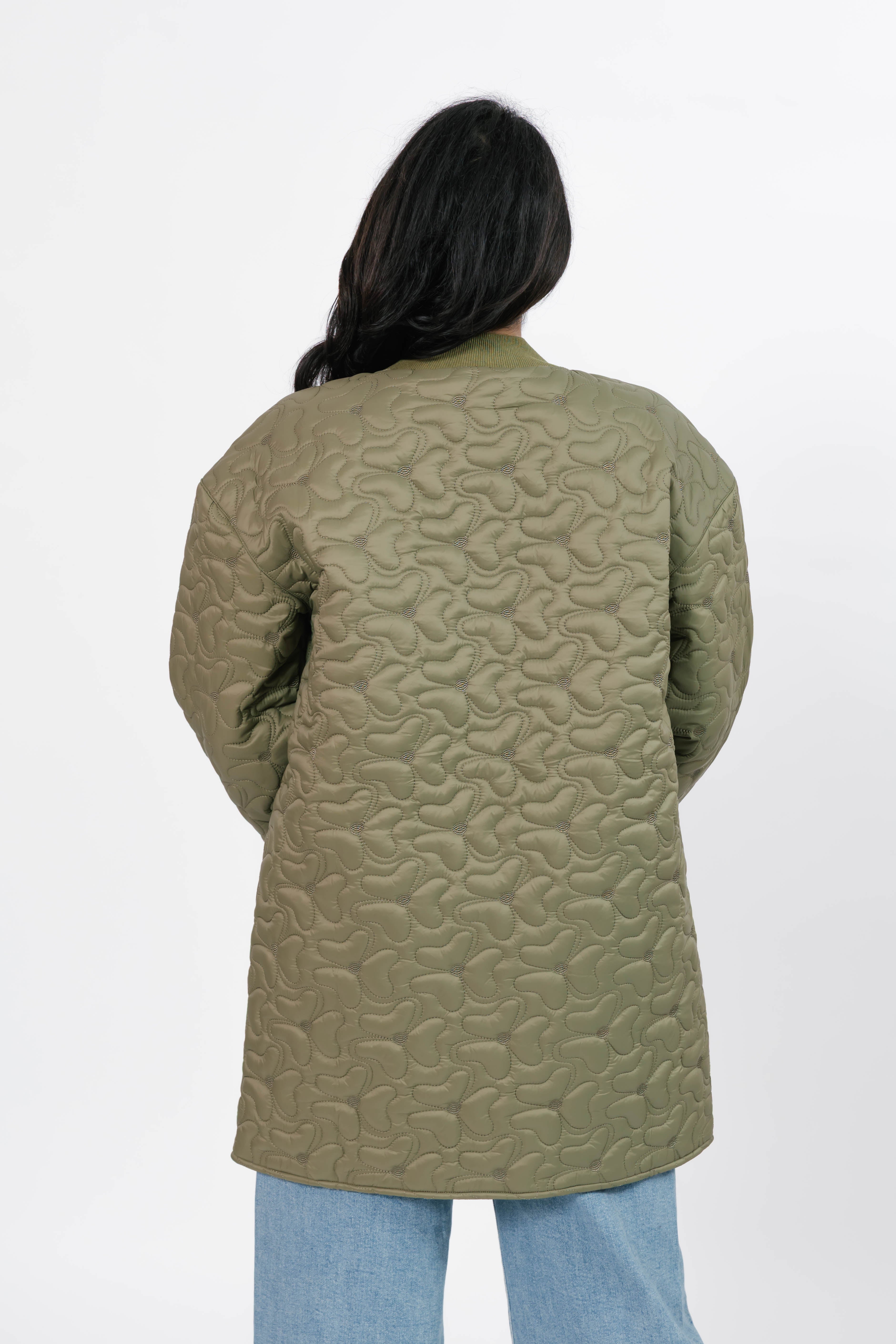 Carson Quilted Jacket in Burnt Olive