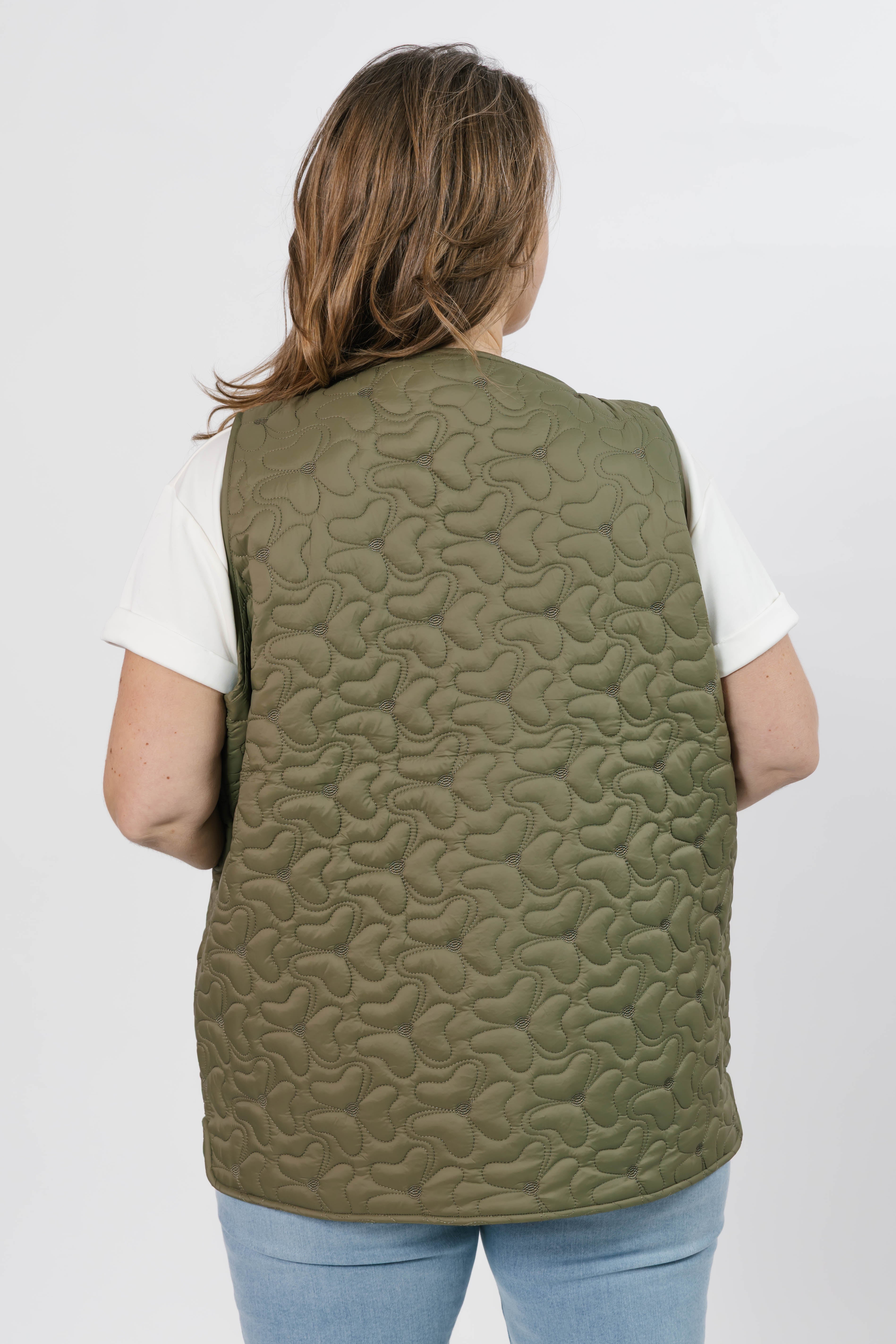Carson Quilted Vest in Burnt Olive