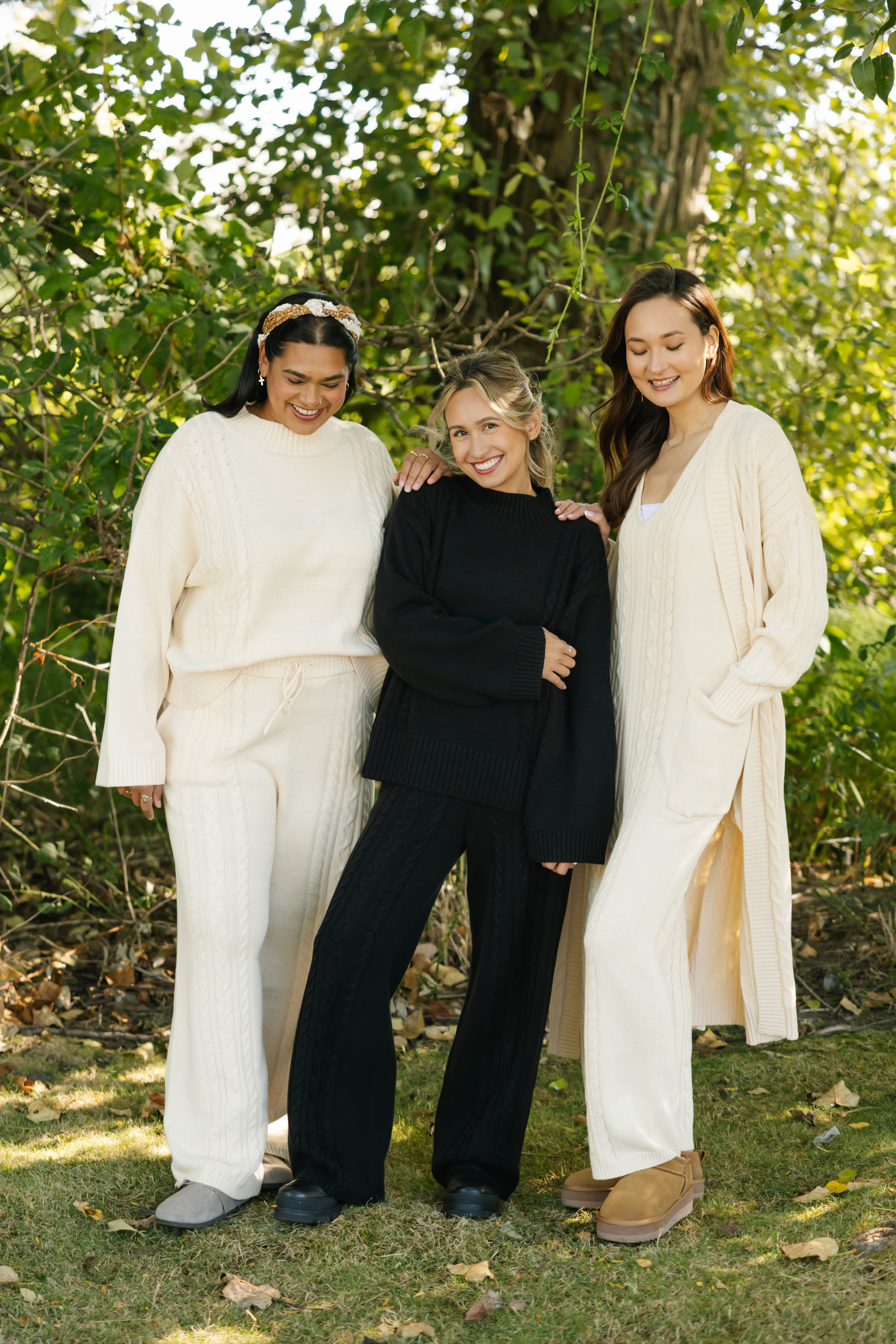 Cecilia Cable Knit Sweater in Cream