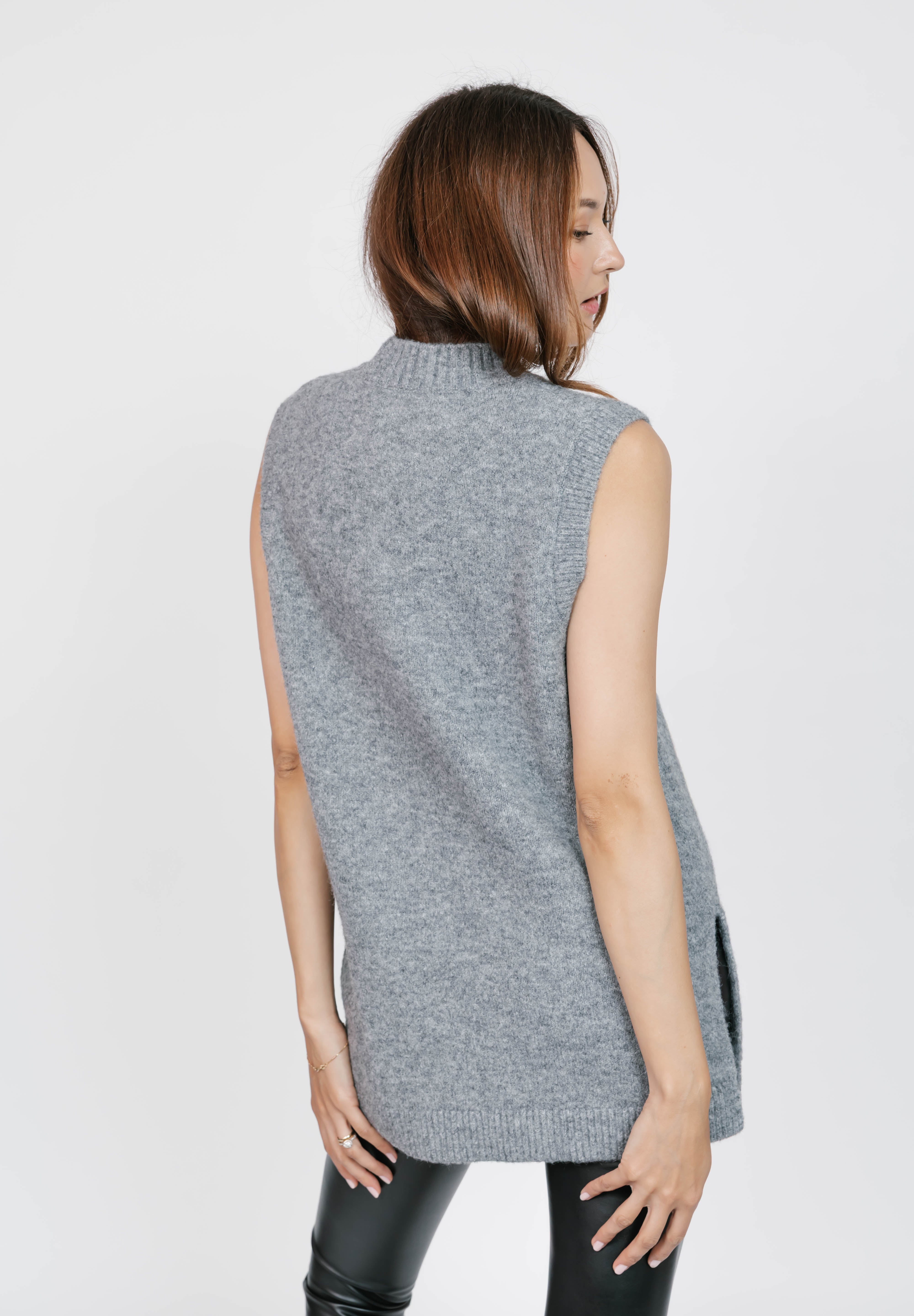 Charlie Sweater Tunic in Heather Grey