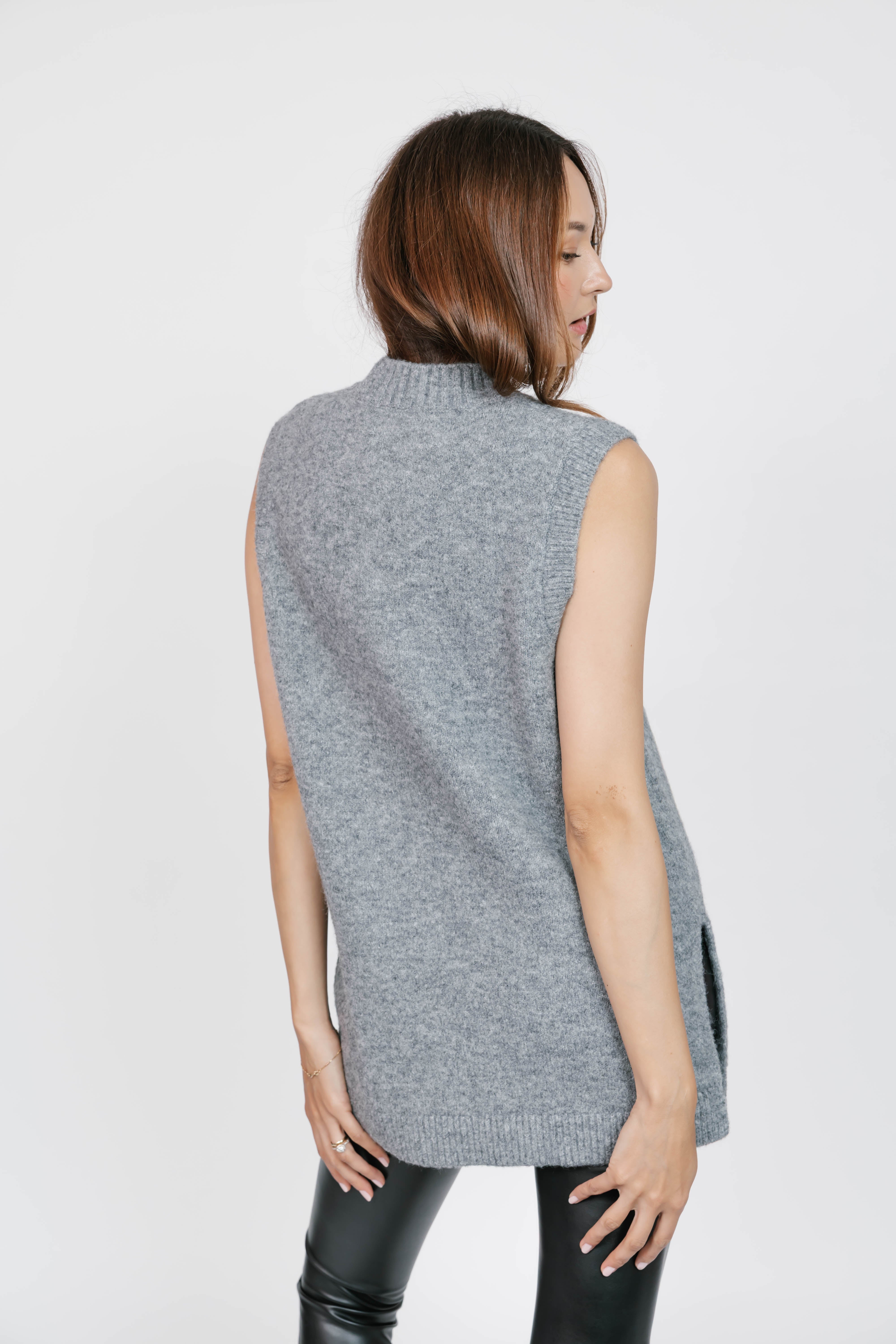Charlie Sweater Tunic in Heather Grey