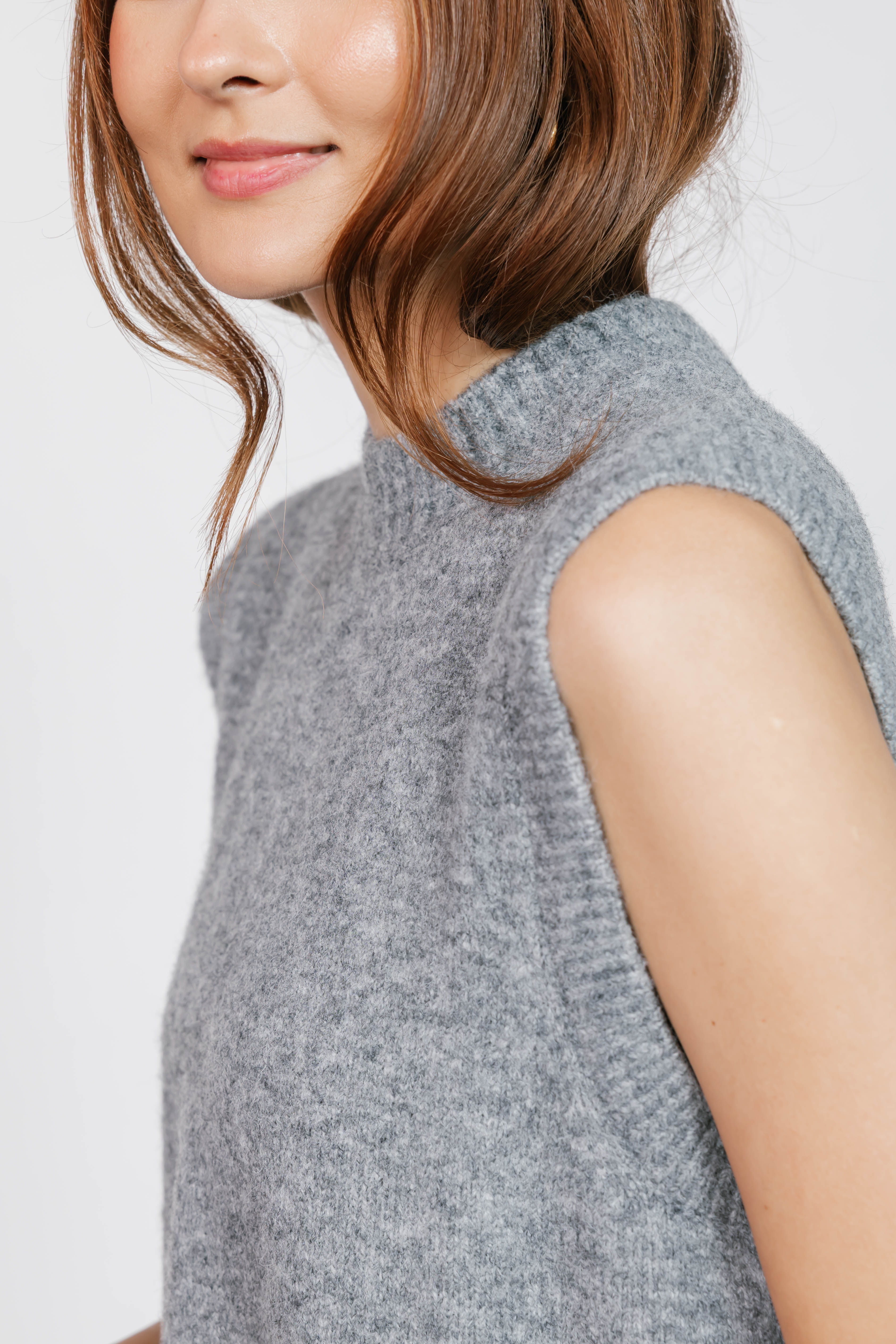 Charlie Sweater Tunic in Heather Grey