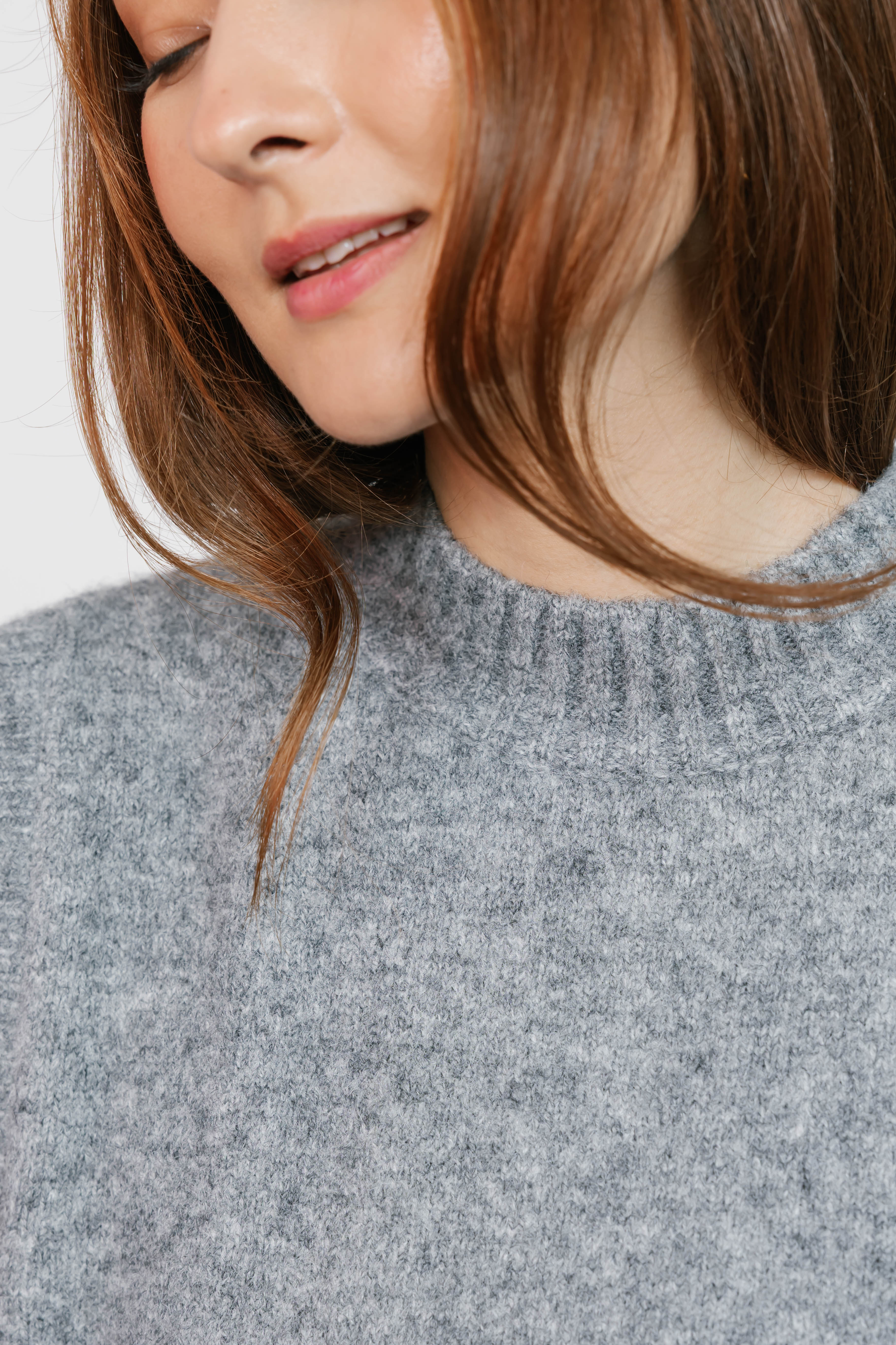 Charlie Sweater Tunic in Heather Grey