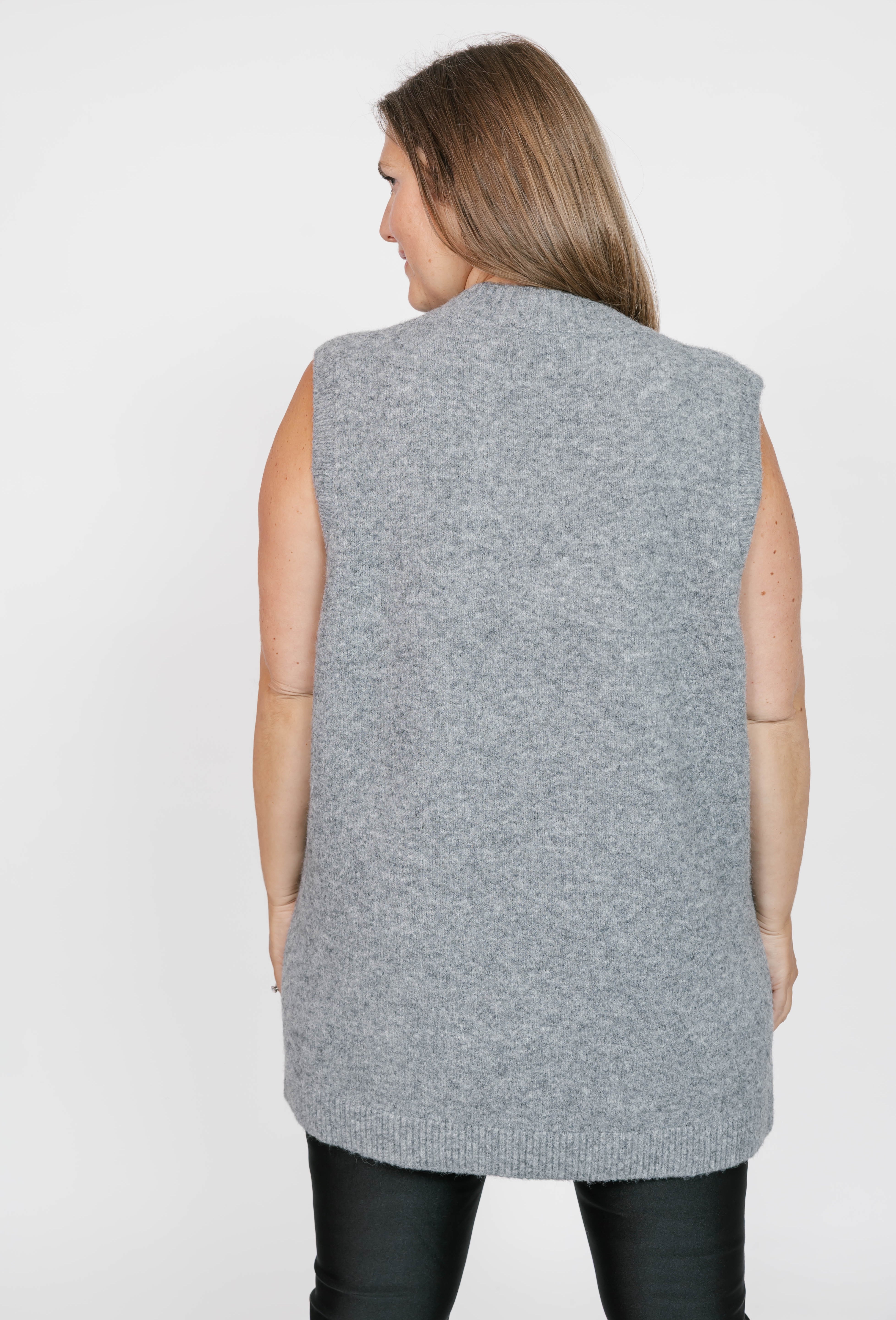 Charlie Sweater Tunic in Heather Grey