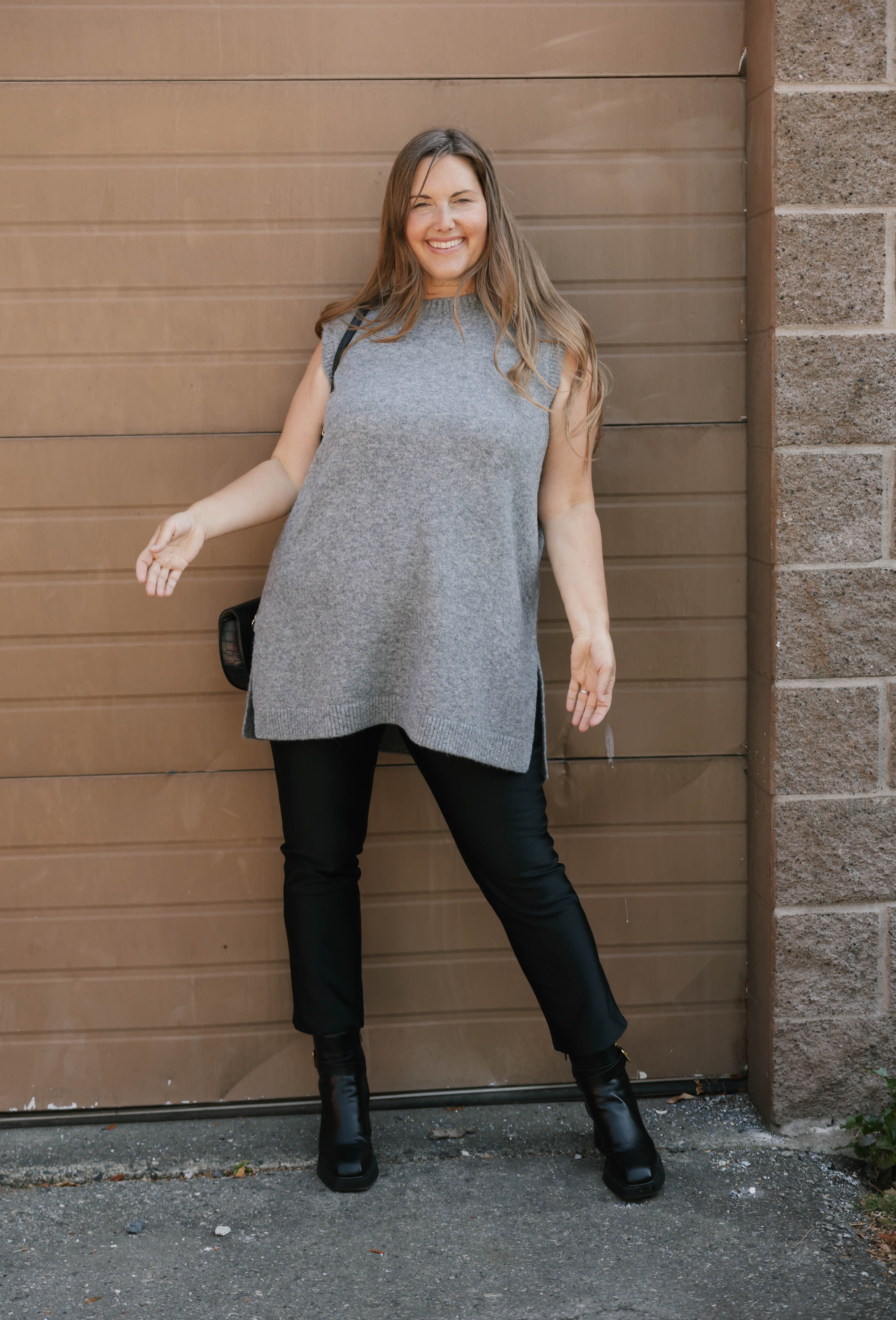 Charlie Sweater Tunic in Heather Grey