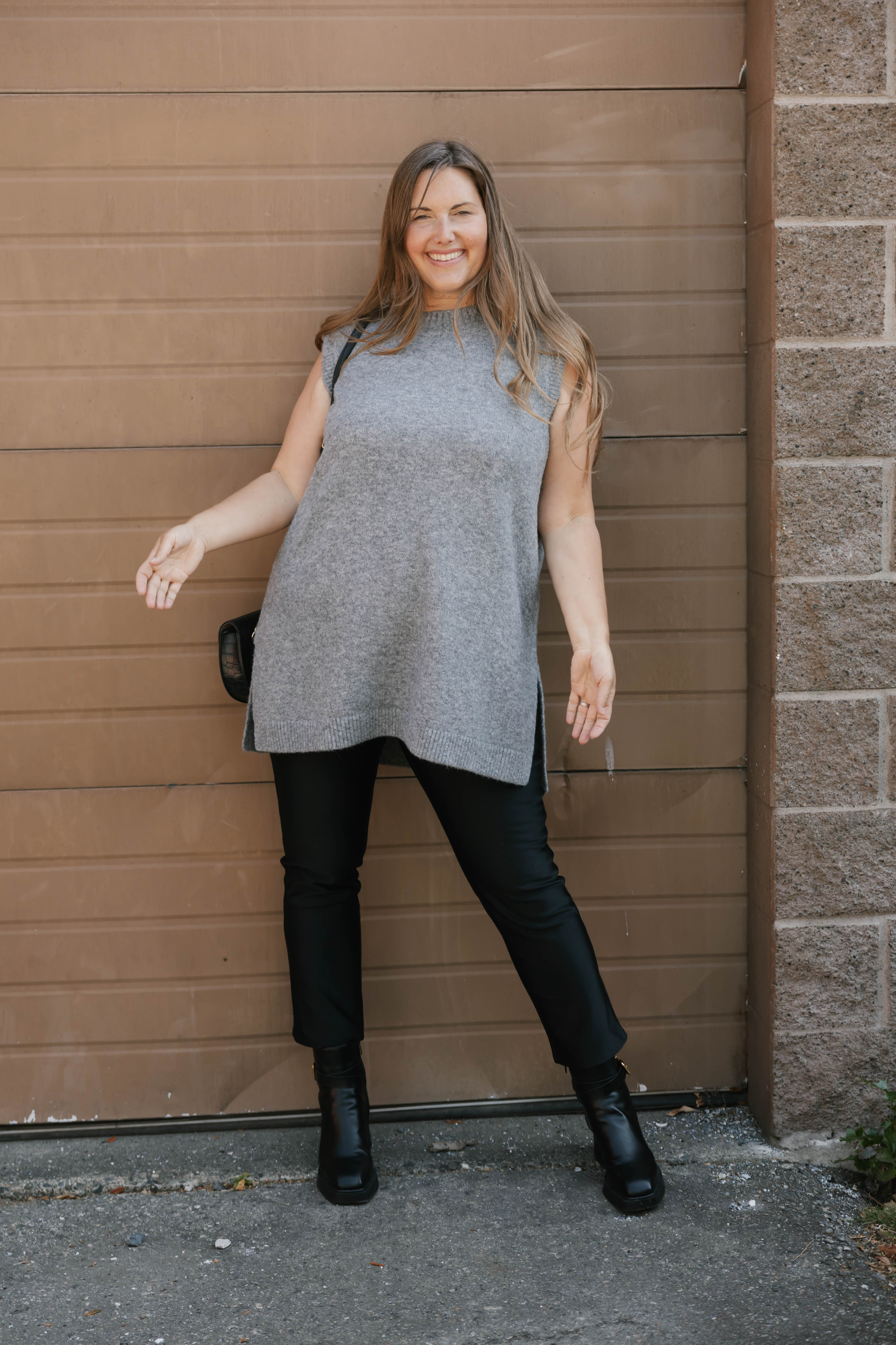 Charlie Sweater Tunic in Heather Grey