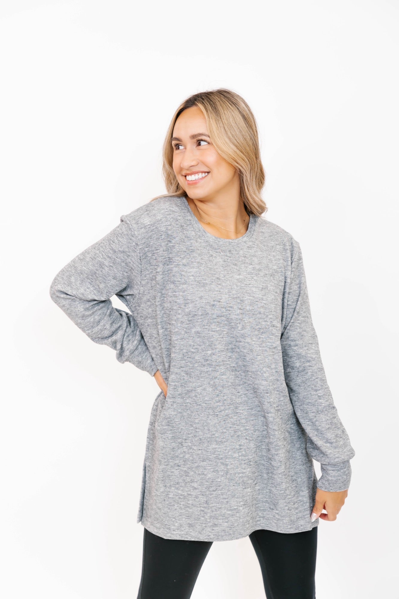 Short Chelsea Tunic in Fog Grey