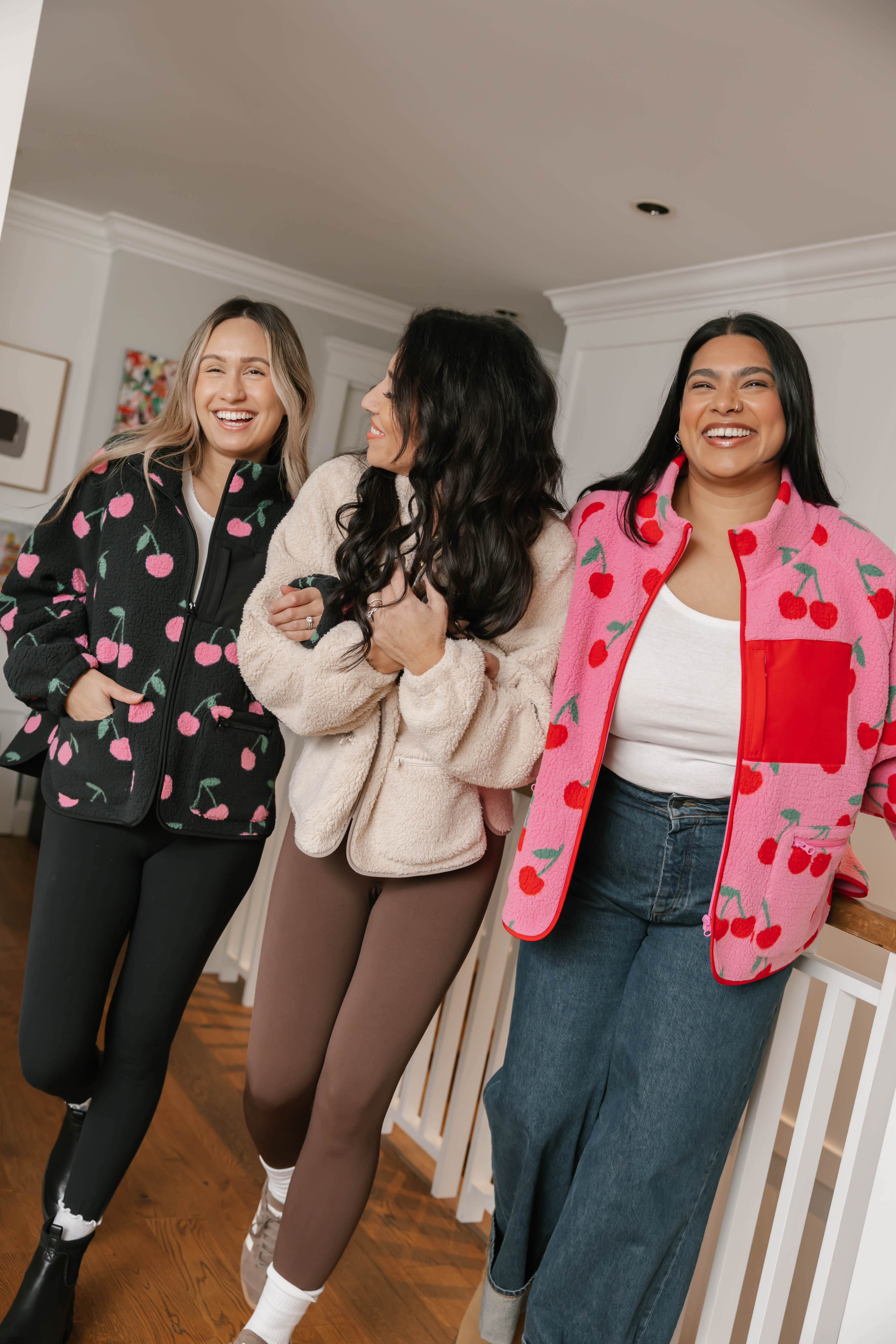 Teddy Zip Up Jacket in Taupe