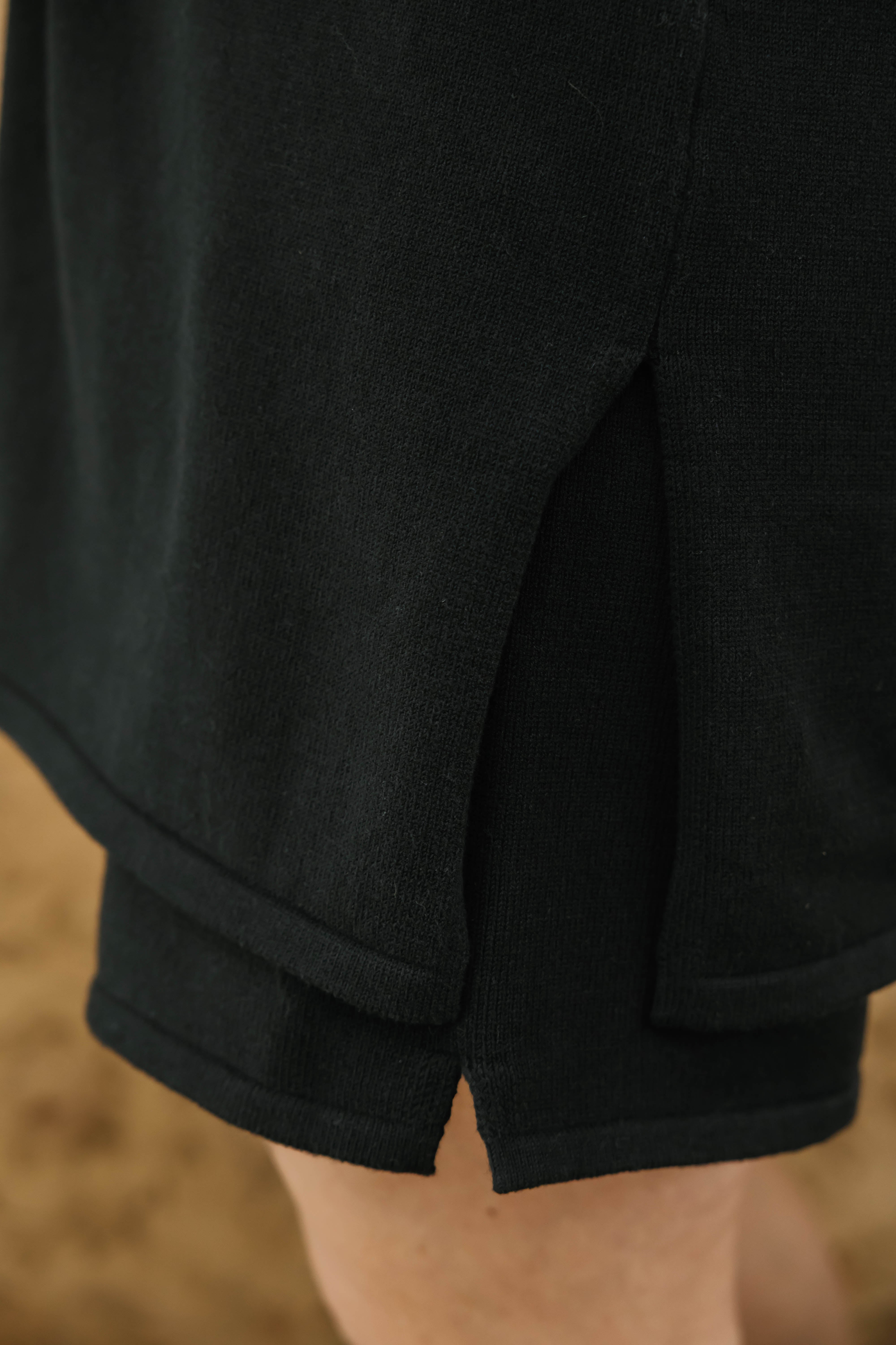 Knit Short in Midnight Black